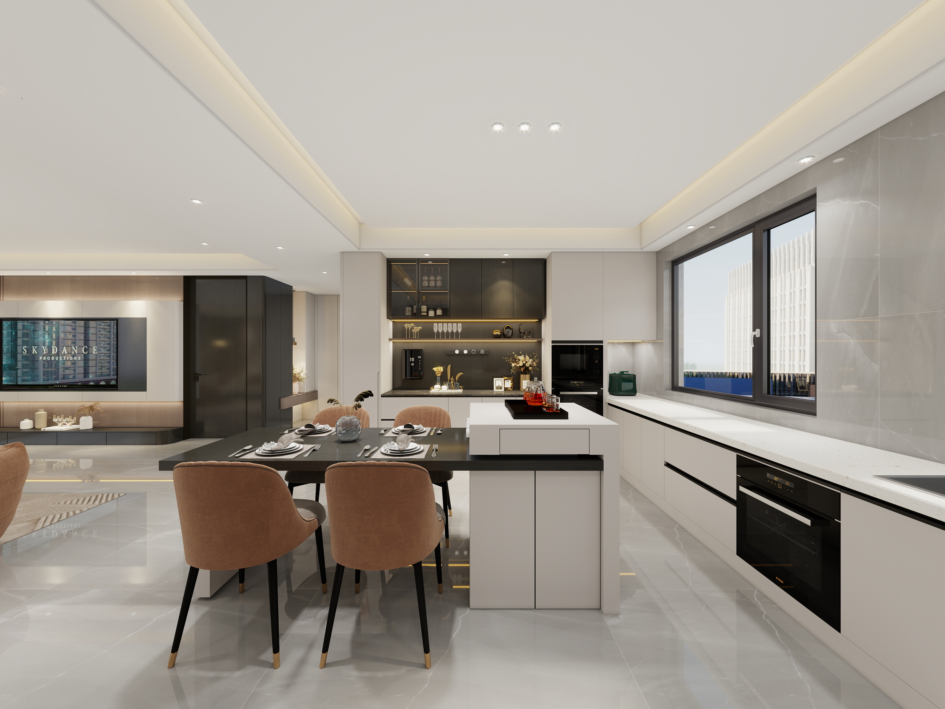 杨华-内蒙古和园180平四房装修效果图