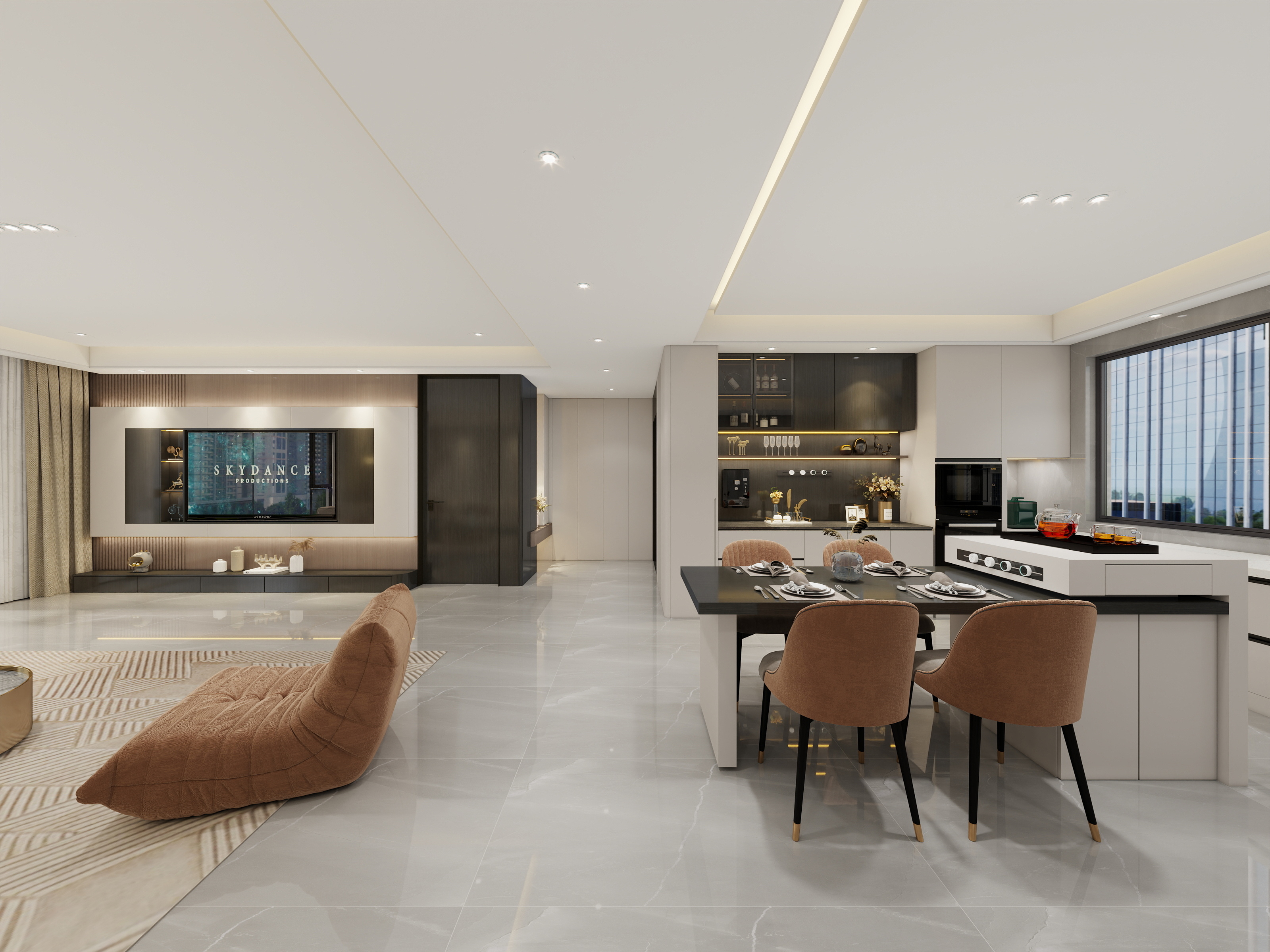 杨华-内蒙古和园180平四房-装修设计方案