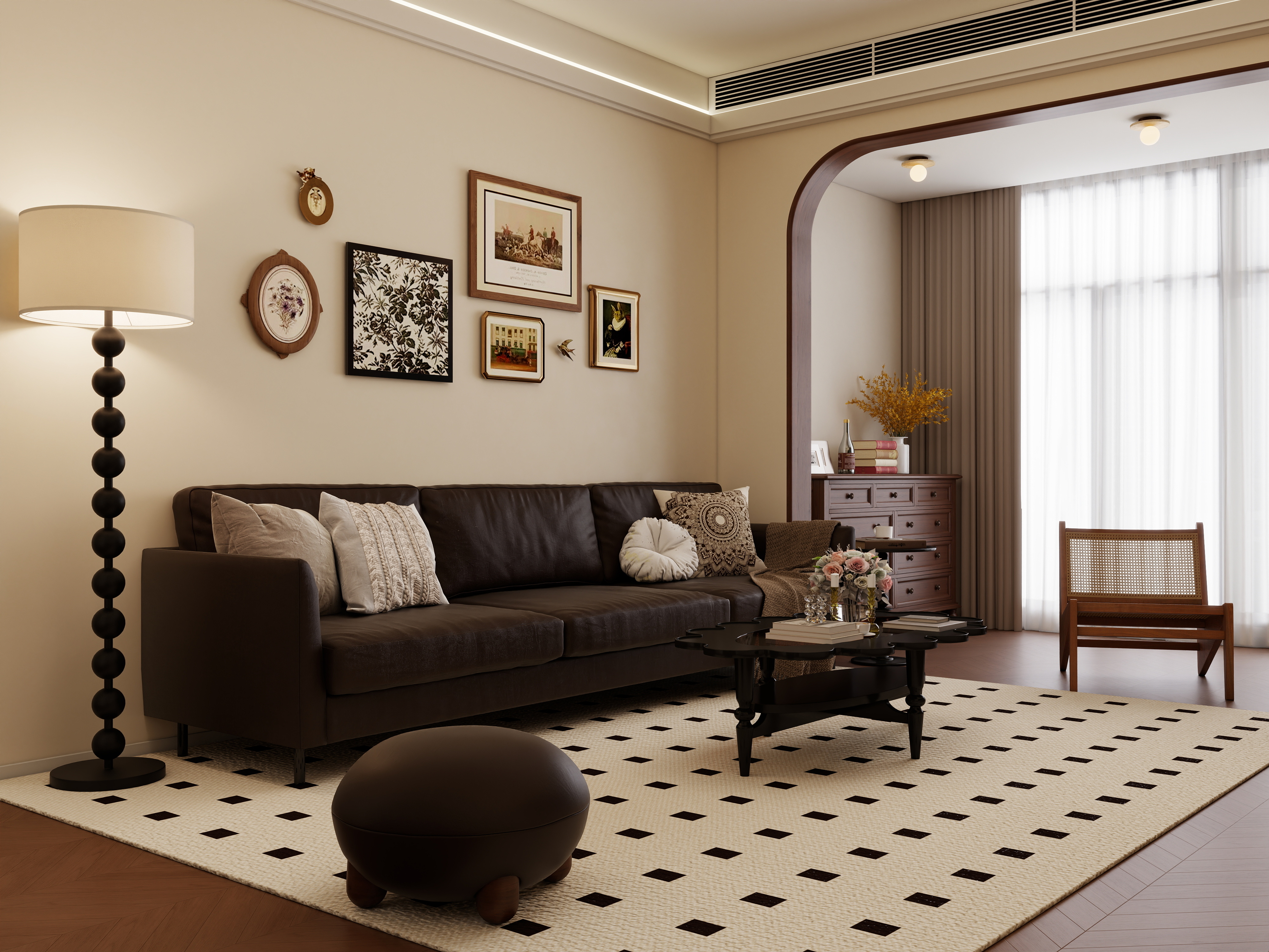 李佳洋-银河花园101平中古风3室-装修设计方案