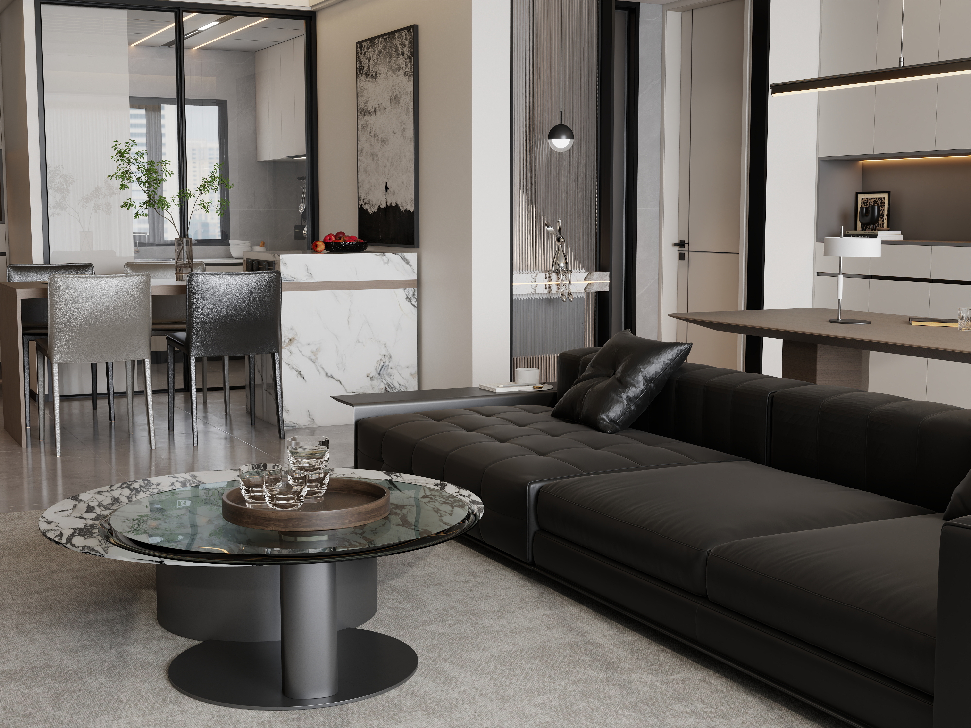 李佳洋-中骏宸璟府113平意式4室装修效果图