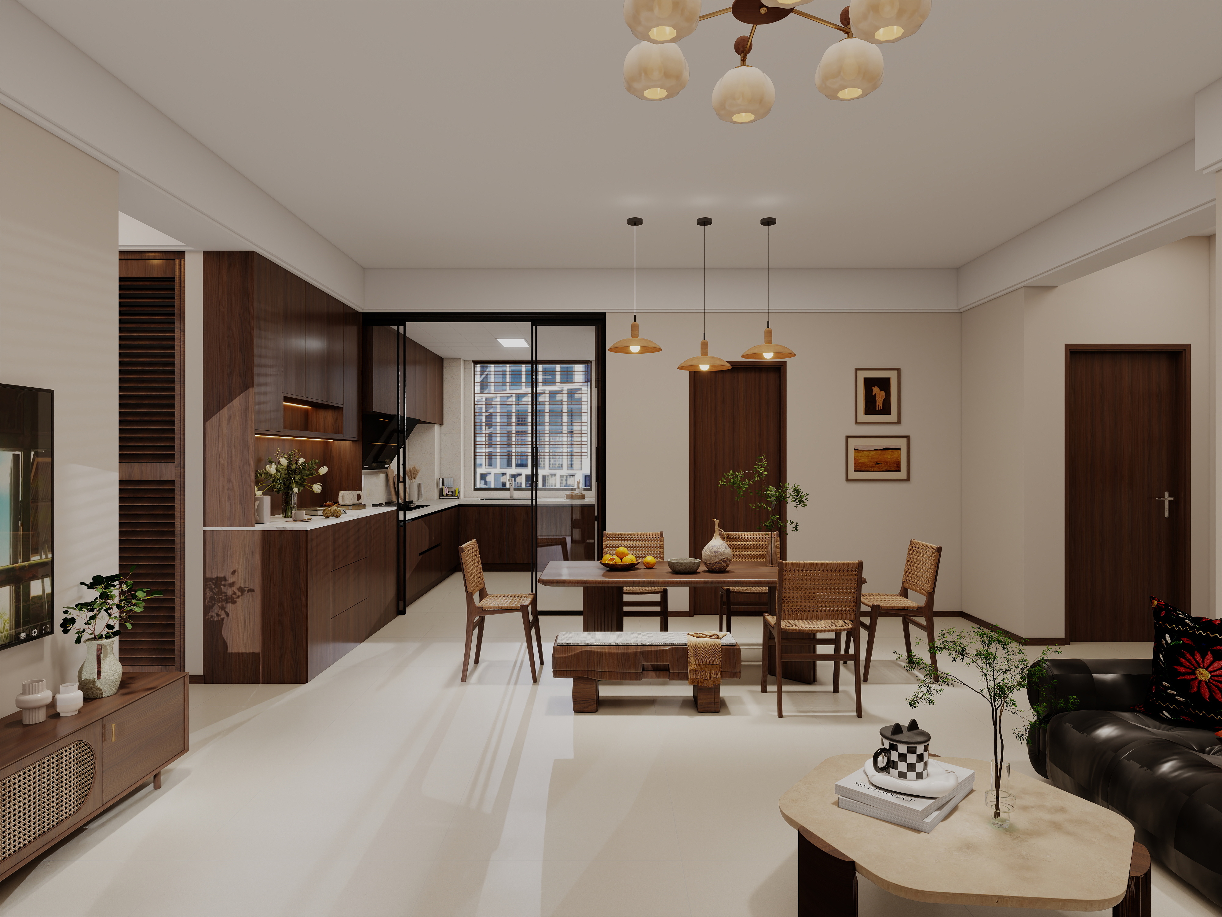 艺雅丽-151平中古风 装修效果图