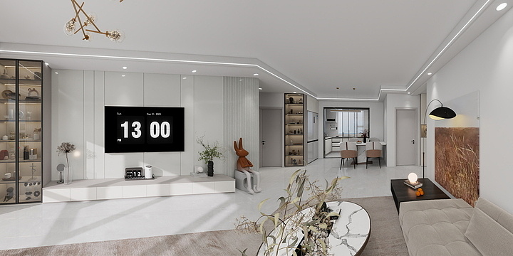 张亚琴设计-泰达润园   现代轻奢-装修设计方案