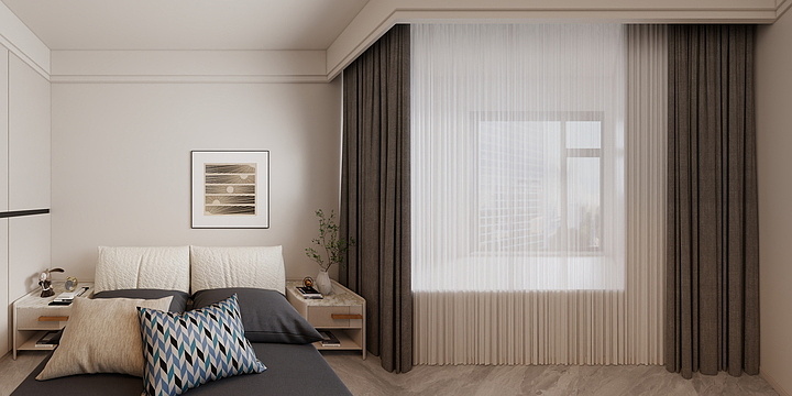 简木室内设计-114㎡3室周口效果图-装修设计方案