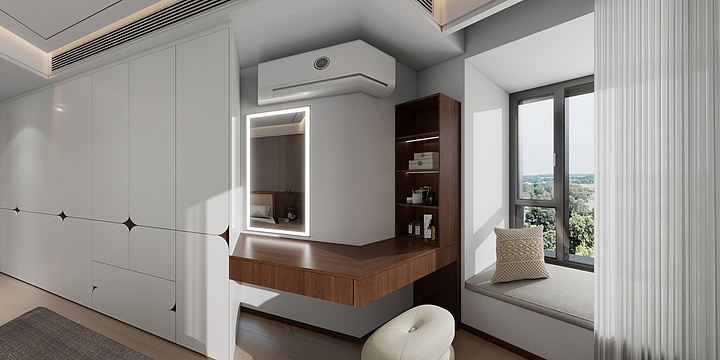 @我是小周周-三房两厅-免拉手门板-装修设计方案