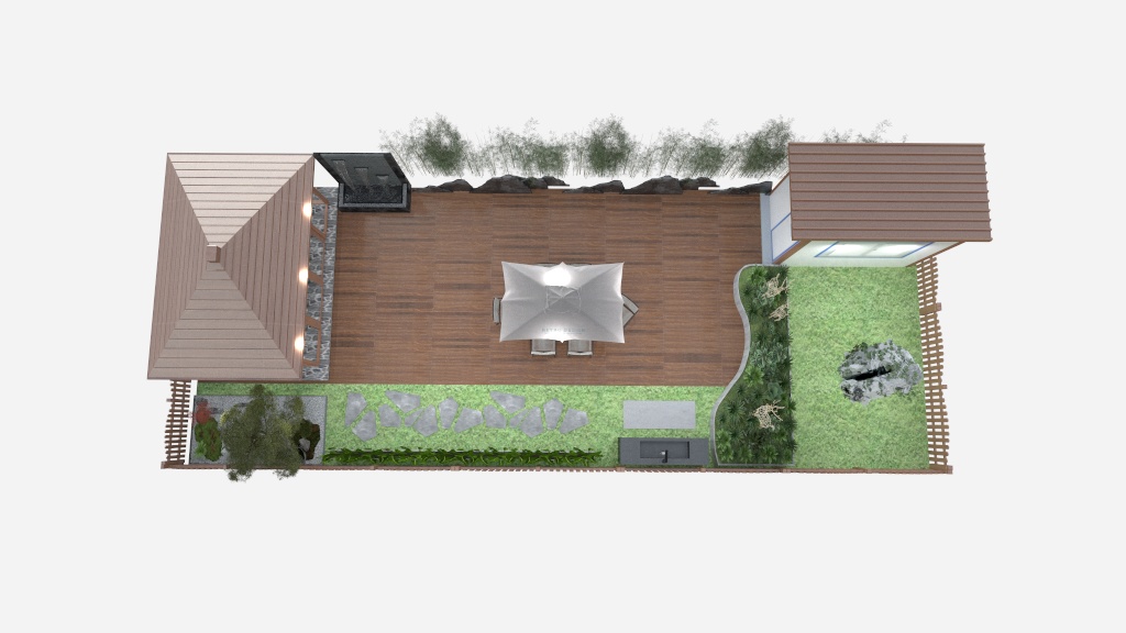 美艺家-装饰-御景花园楼顶院-装修设计方案