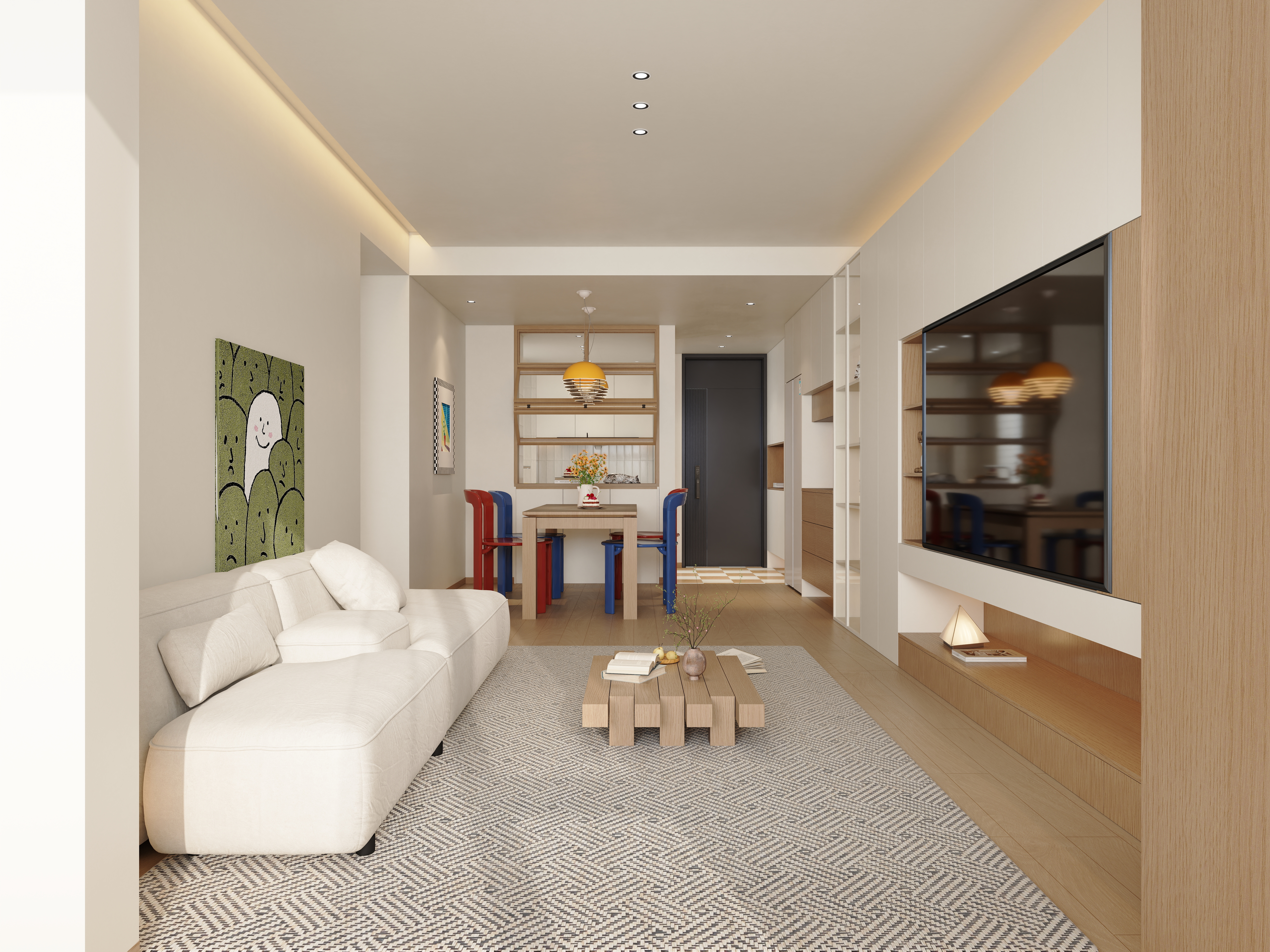 西安设计师汤汤-A2507-北欧原木风-三居-装修设计方案