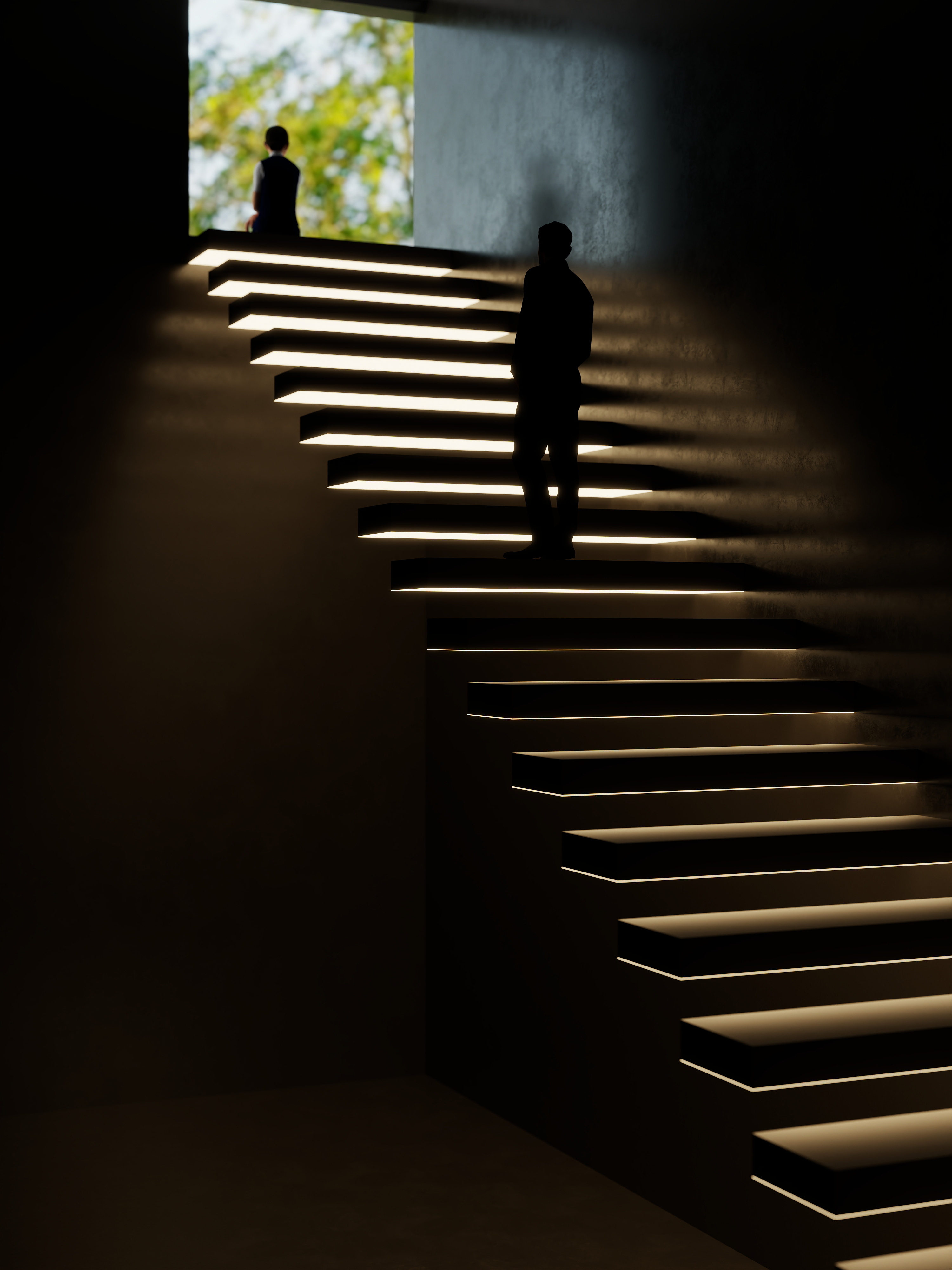 0一一0-氛围楼梯装修效果图