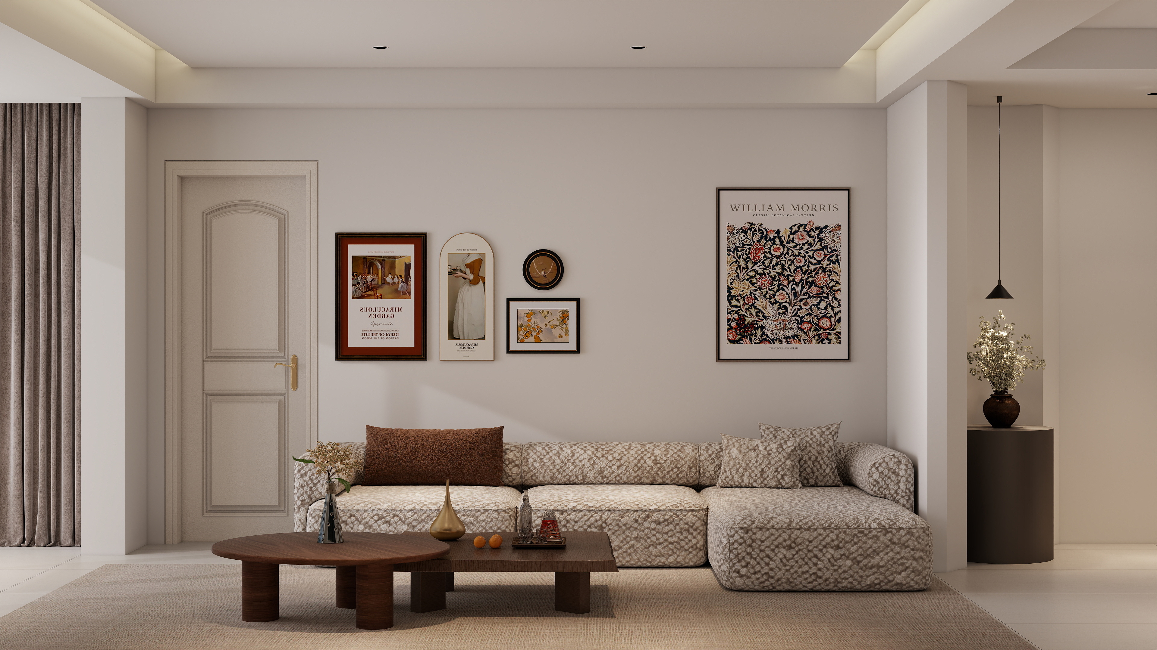 崎怪的上单-飞虹警苑106㎡2室 现代奶油风-装修设计方案