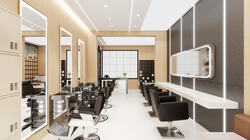 小南瓜吖-长江大学 理发店装修效果图