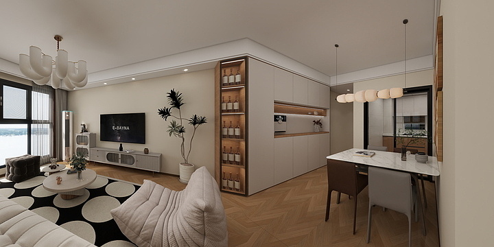 全案设计丶马明-【奶油】凯悦新城-装修设计方案