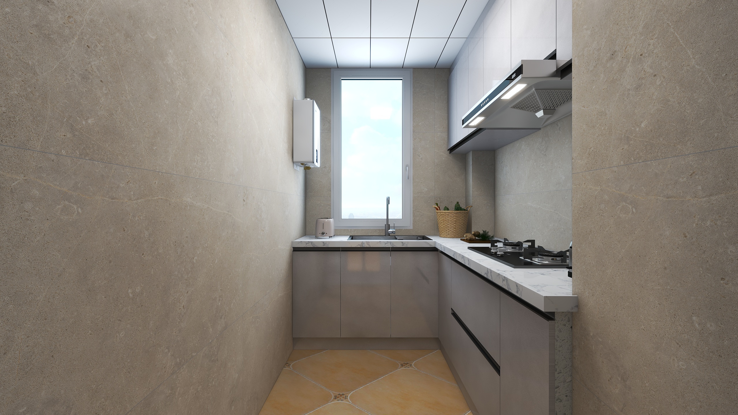 设计田工-都市乾元简欧风格装修效果图