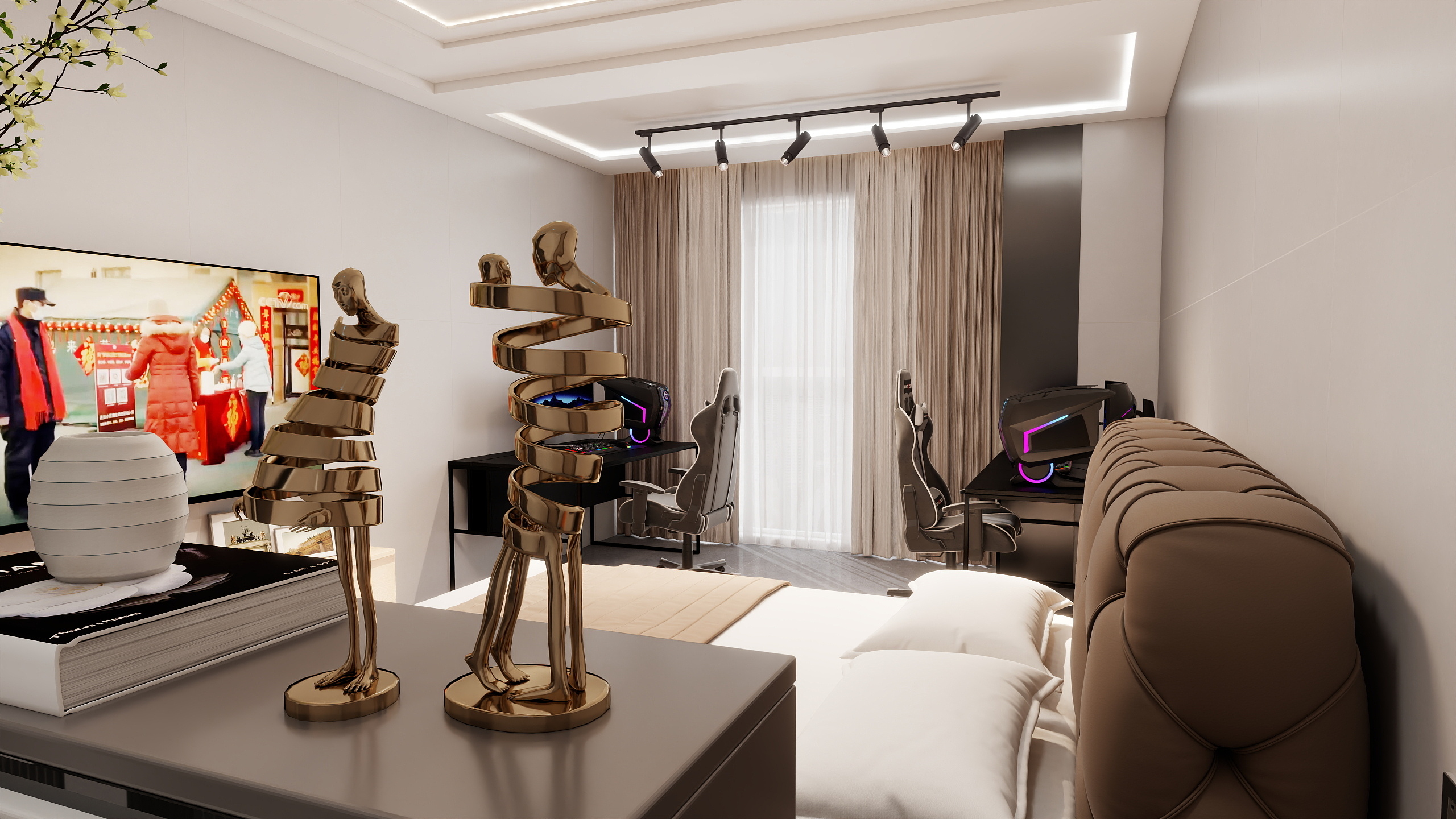 渝巷设计-鲁能城峰荟装修效果图