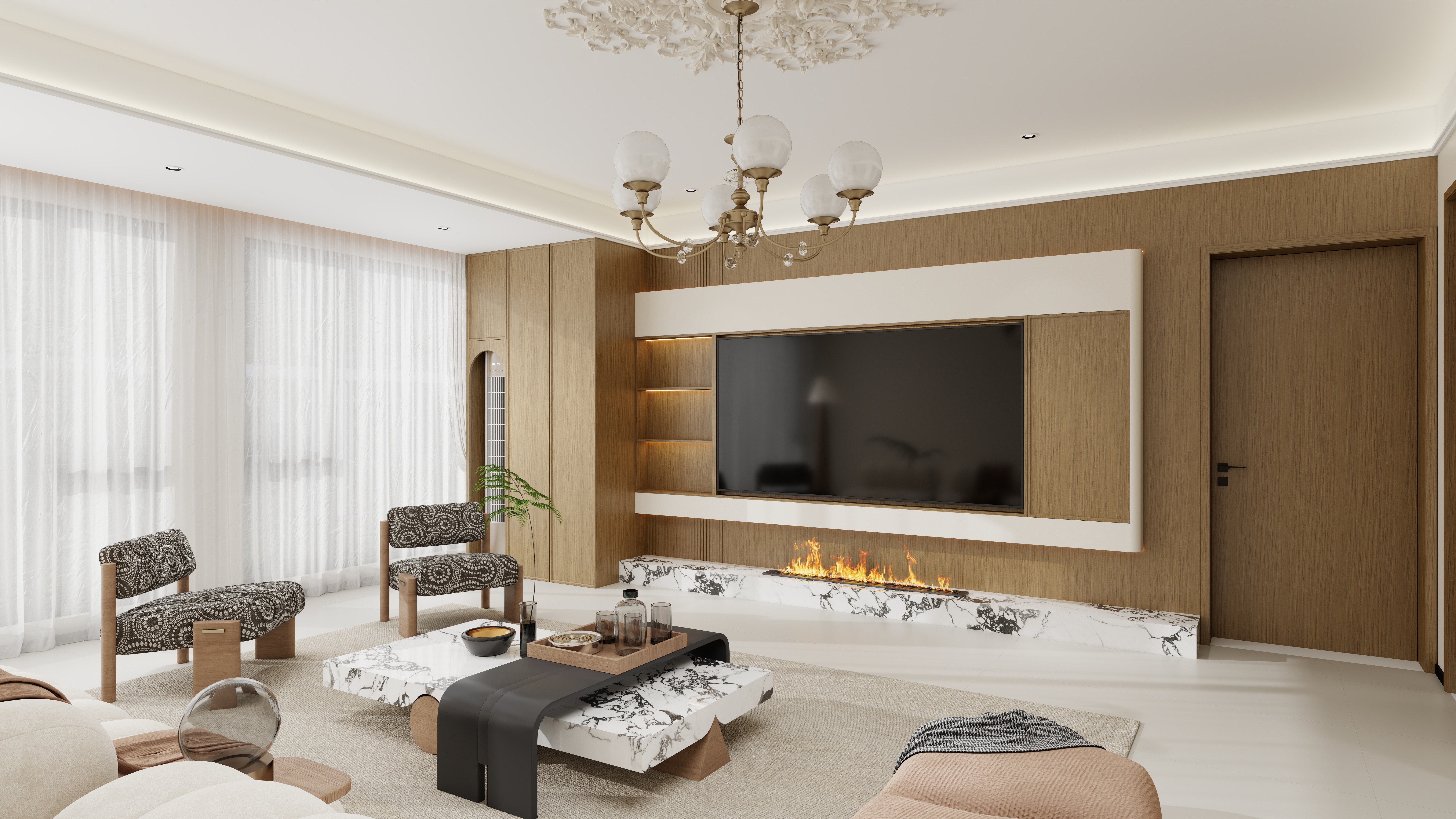 雅诗迈顶墙中心-中古风格顶墙一体化-装修设计方案