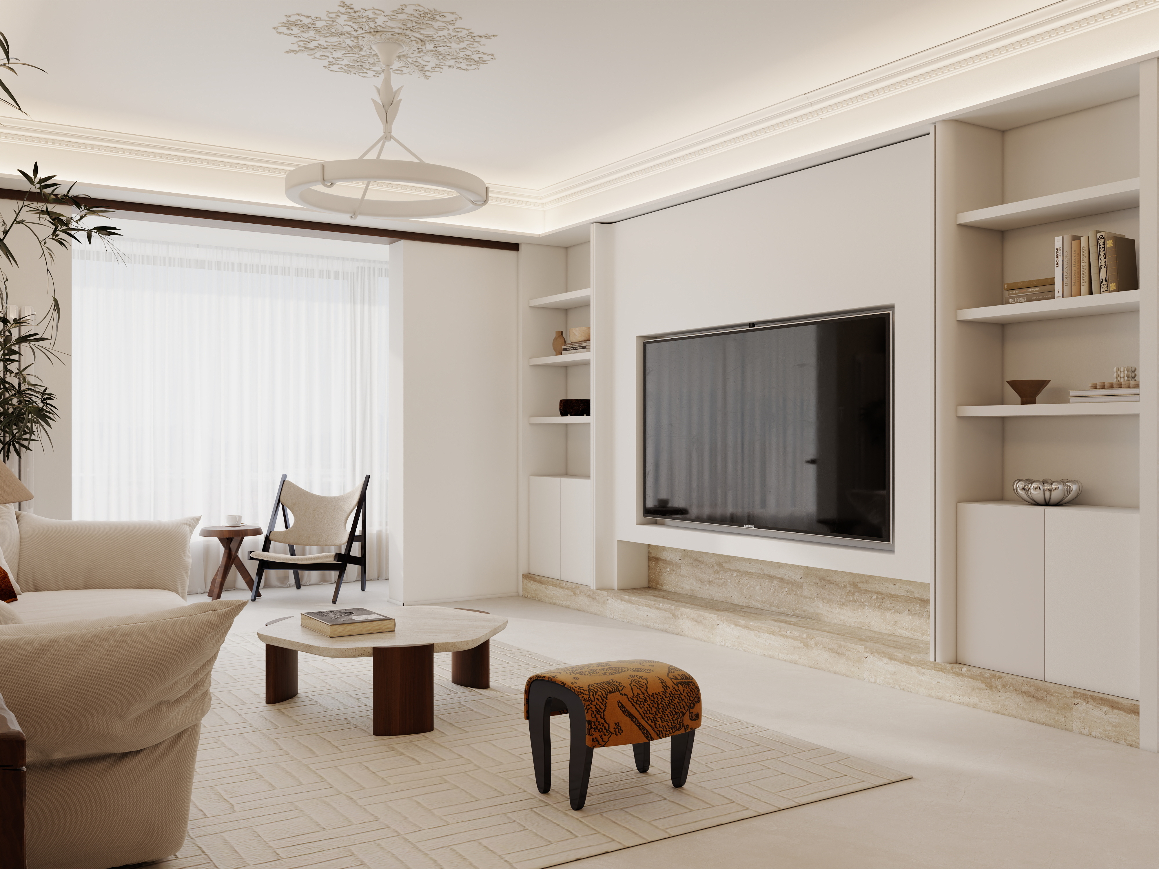 梁筑设计-《裕龙五区》150平三居-装修设计方案