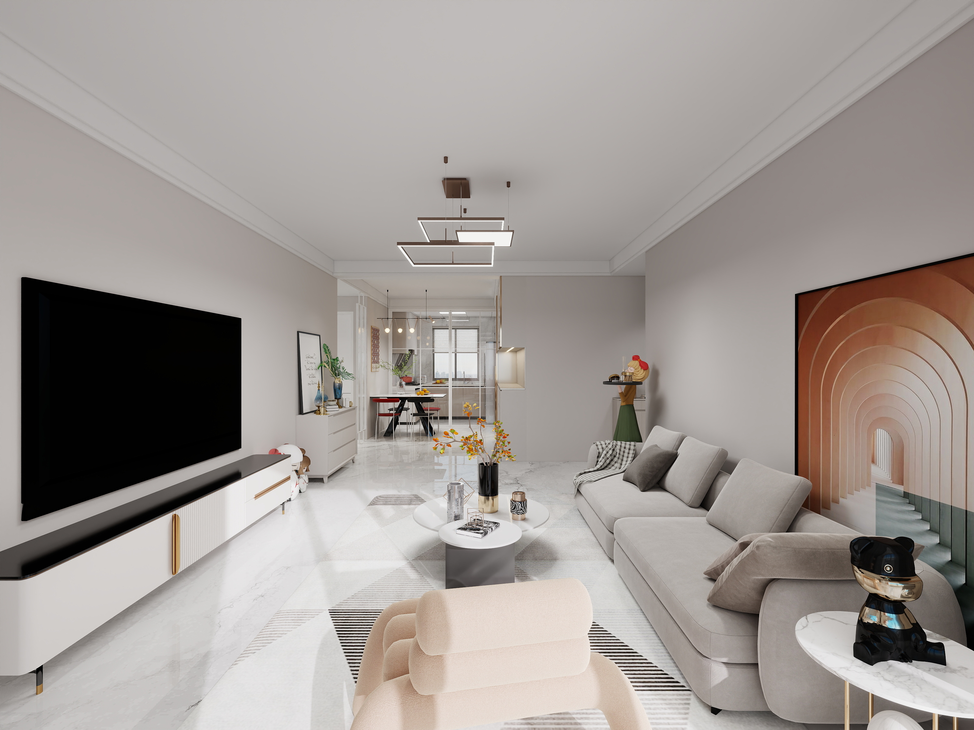 卫都装饰--软装-现代观越秀书香里5-1-1302简装光墙-装修设计方案