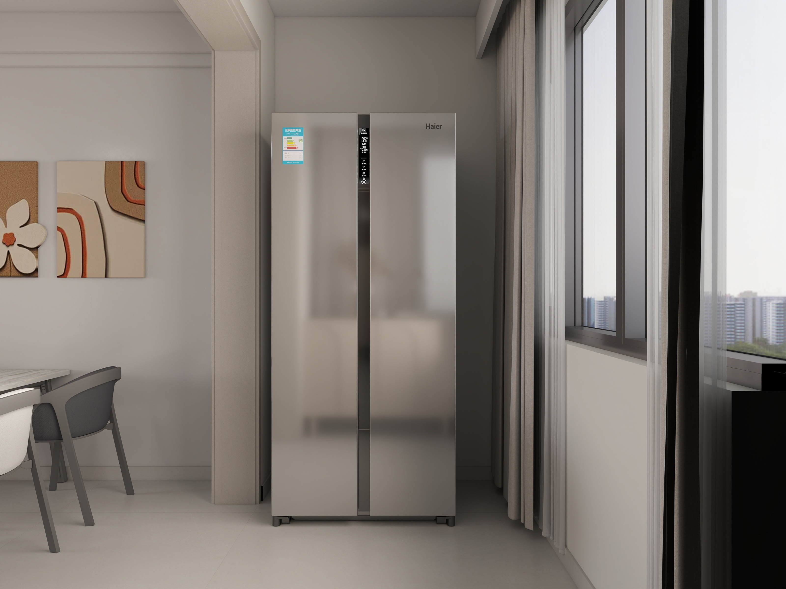 宋芹吟-监狱职工奶油风装修效果图