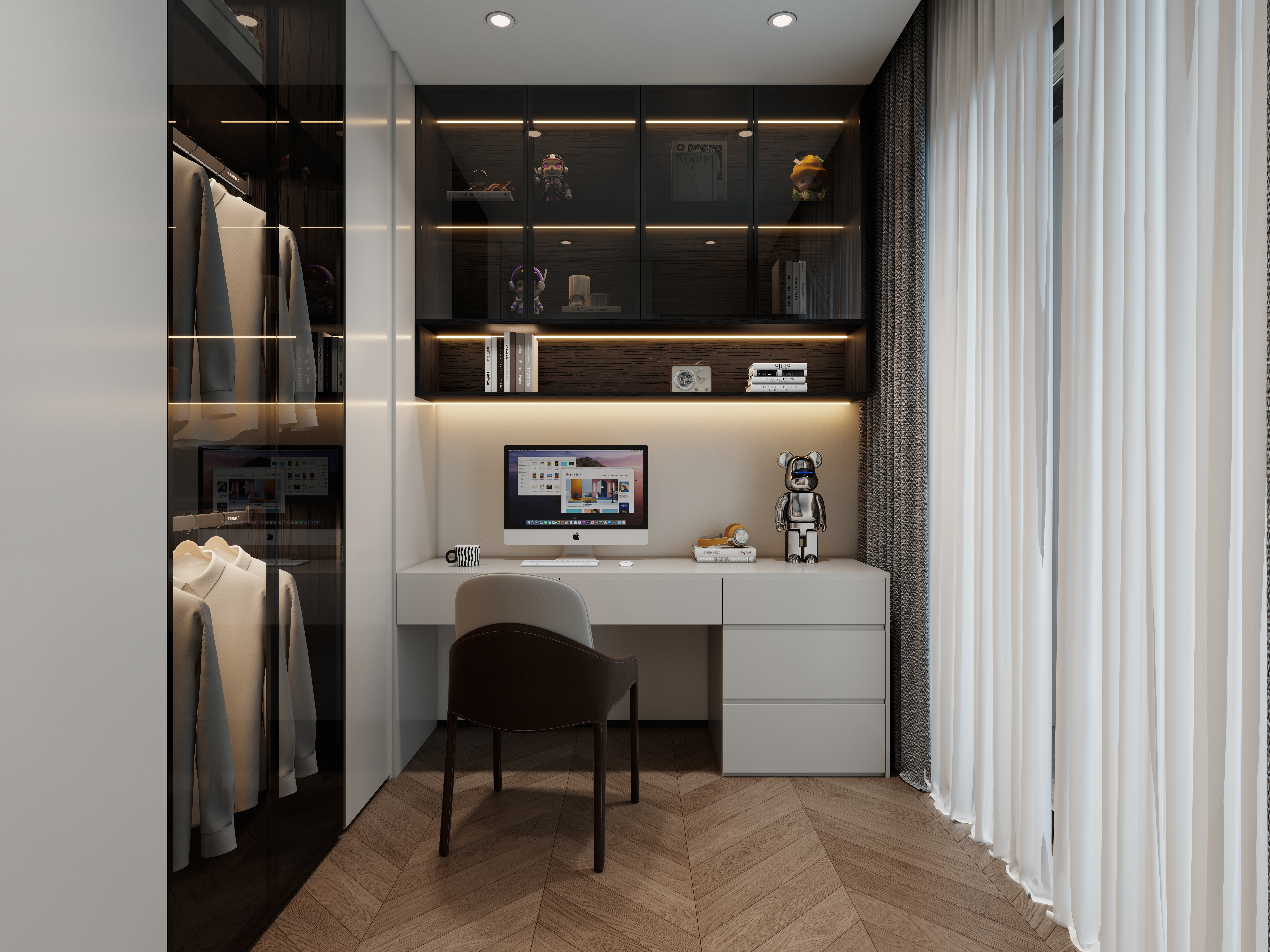 孙有权-『2025-7』8平丨现代衣帽间装修效果图