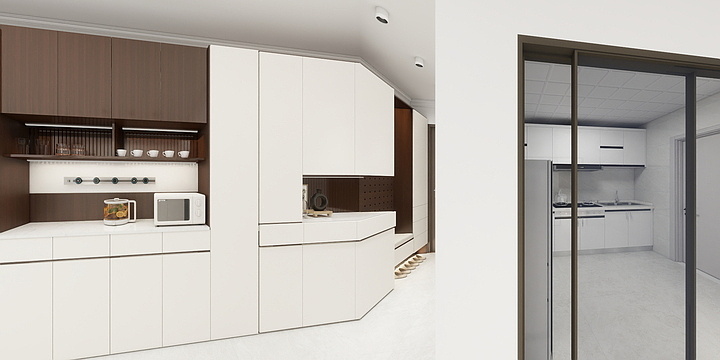 吴佳蕊-定制柜—玄关餐边柜一体-装修设计方案