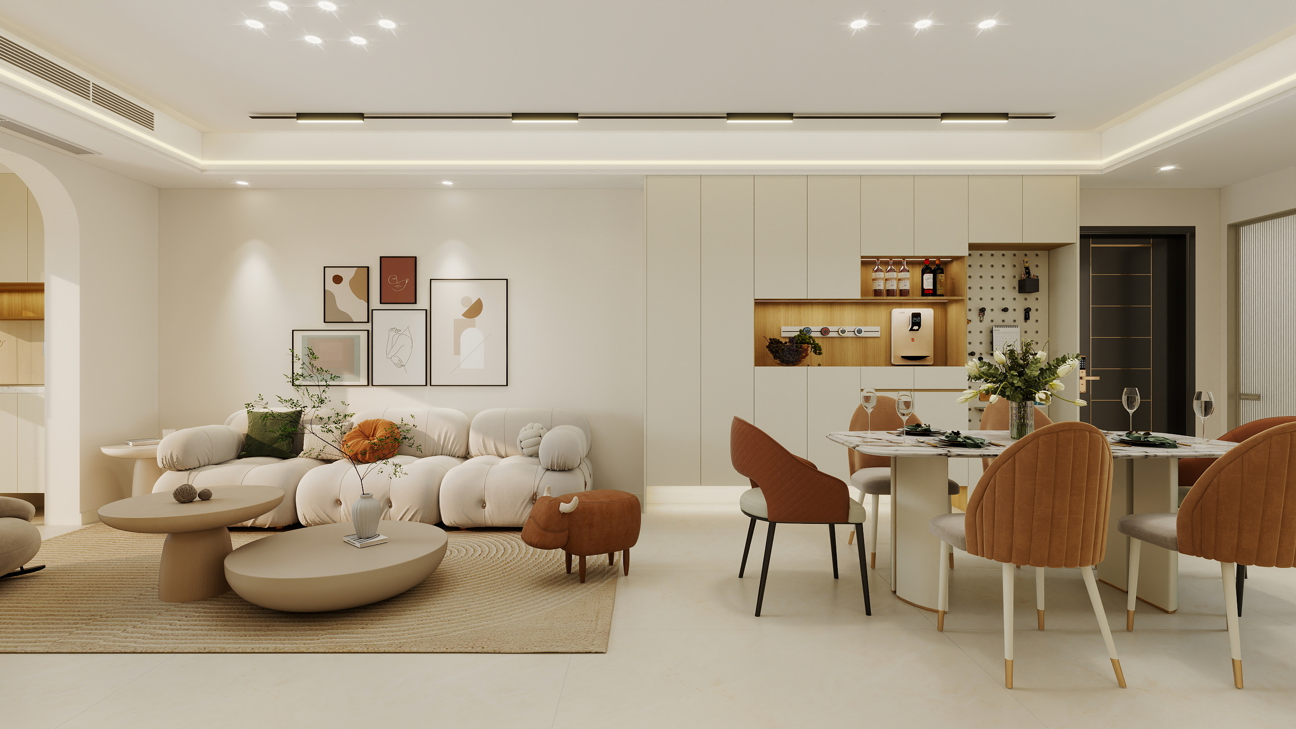 设计田工-成功雅苑120平原木奶油风-装修设计方案