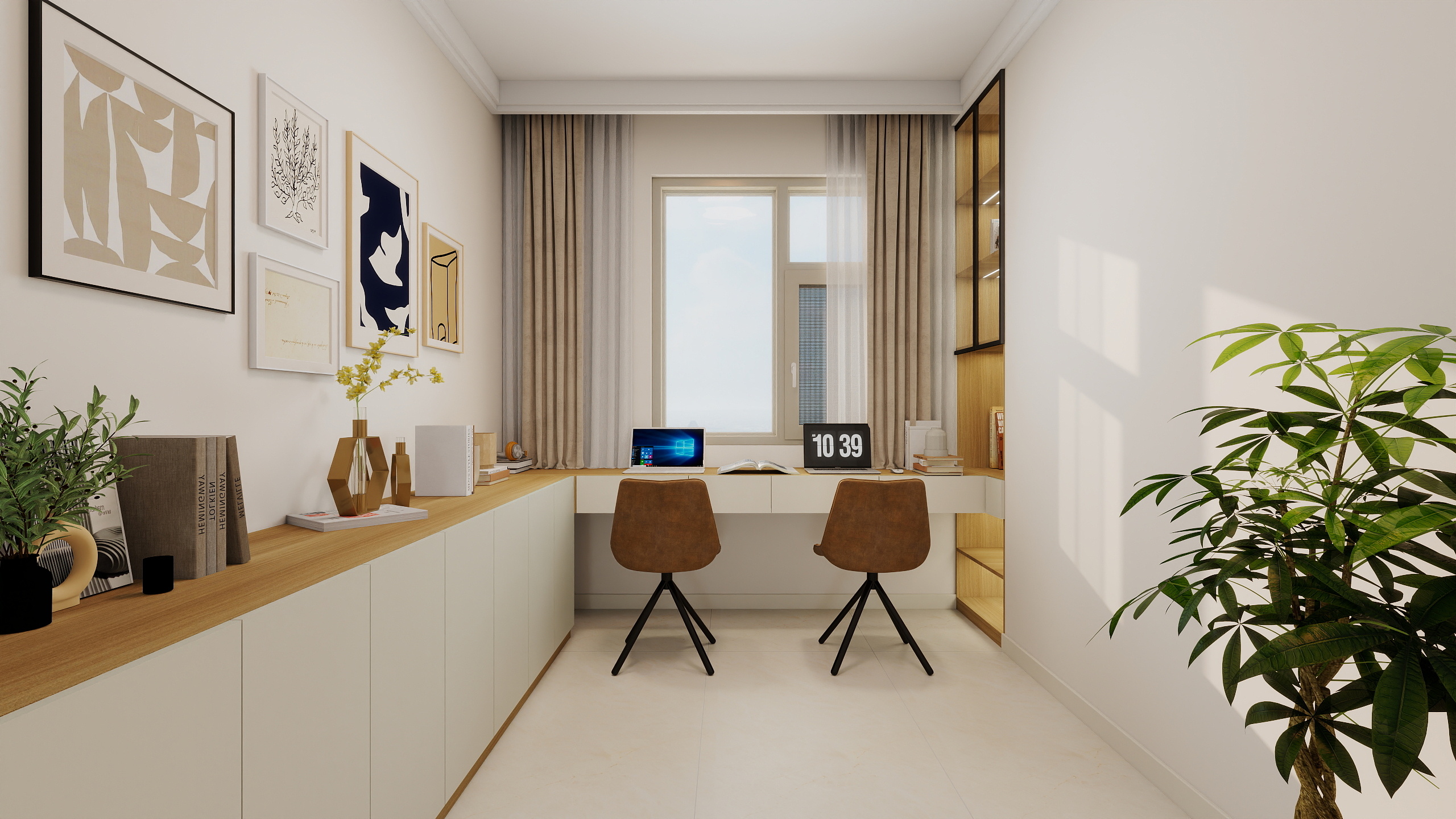 设计田工-成功雅苑120平原木奶油风装修效果图