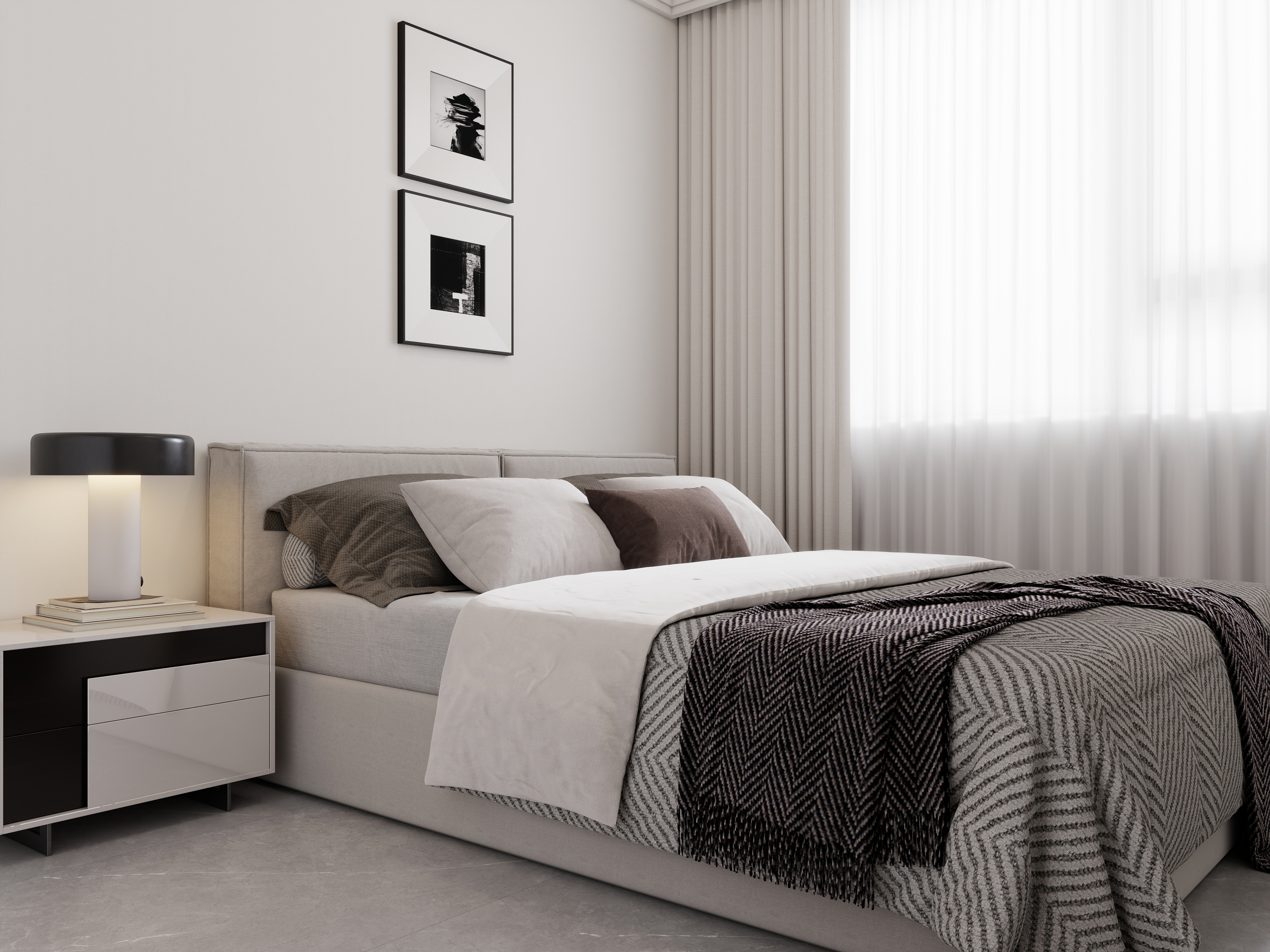 庄育霖-鸿翔名苑127平意式3室装修效果图