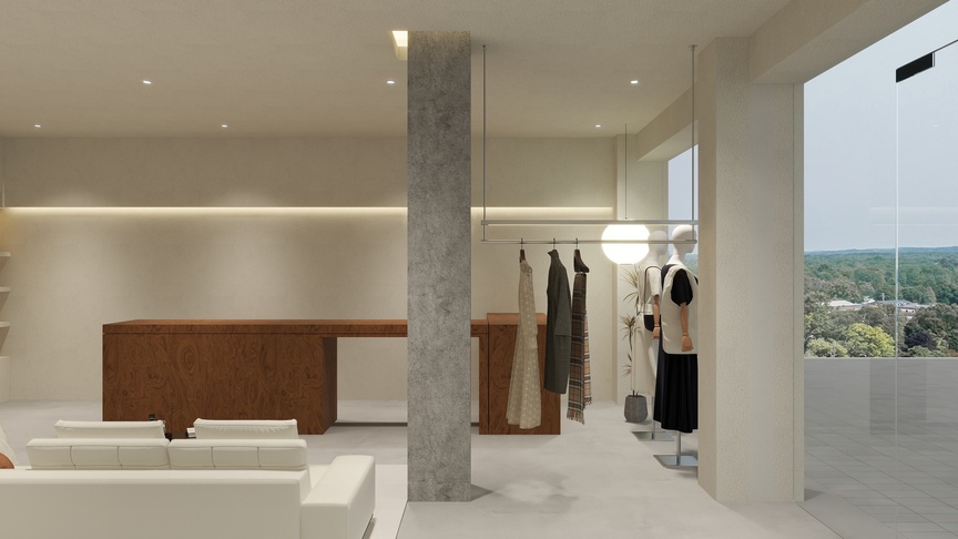饼饼睡醒辽-服装买手店装修效果图