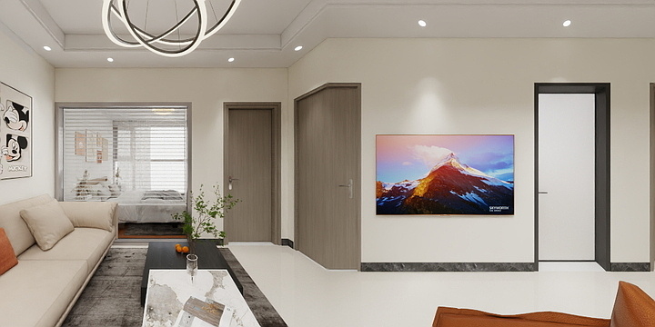 设计工作室效果图-平面图.dwg效果图-装修设计方案