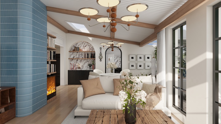 设计师言色-166平米四居室带露台 自然风装修效果图