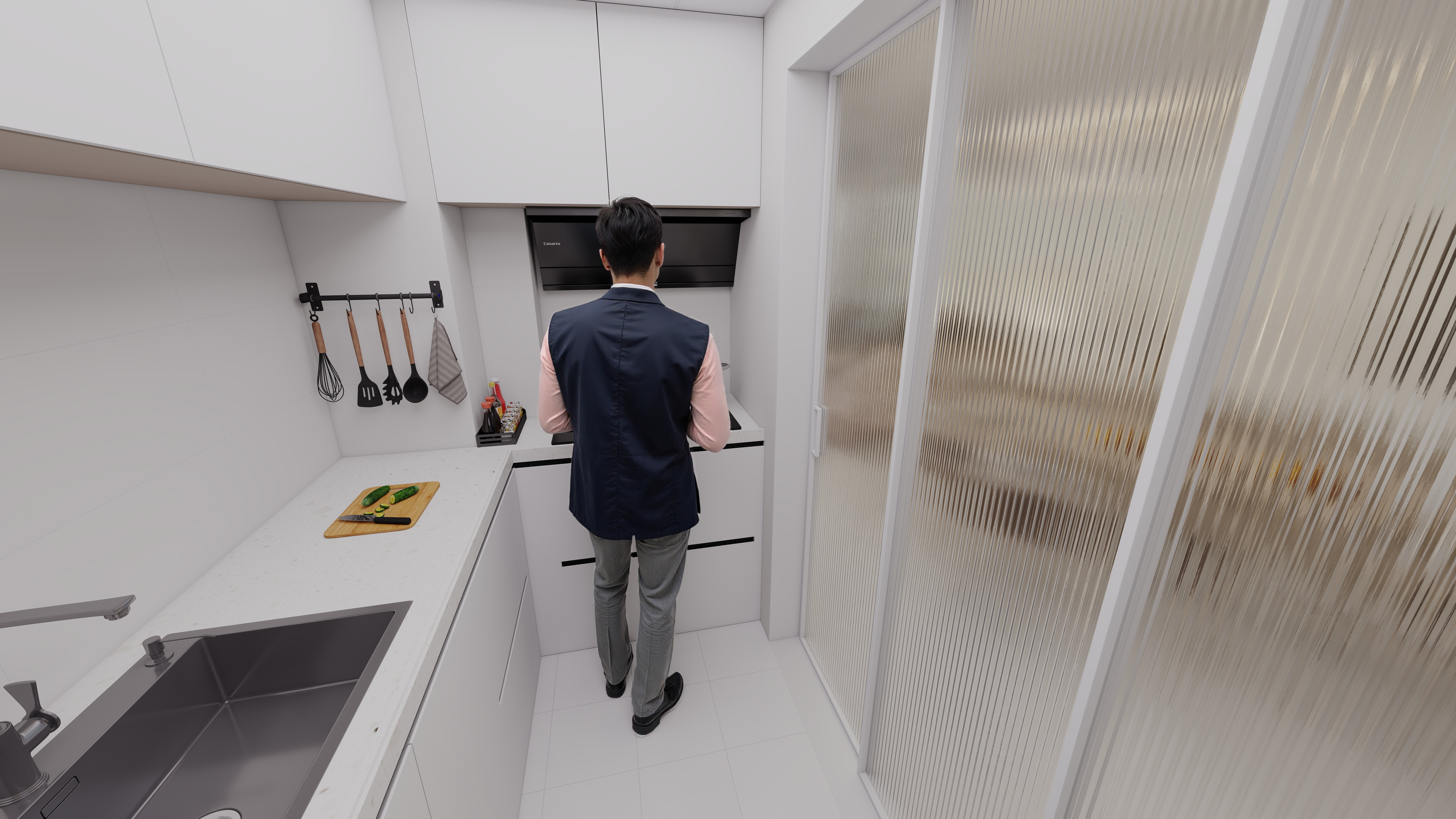 晟盈装饰设计师-奶油风三房两厅-装修设计方案