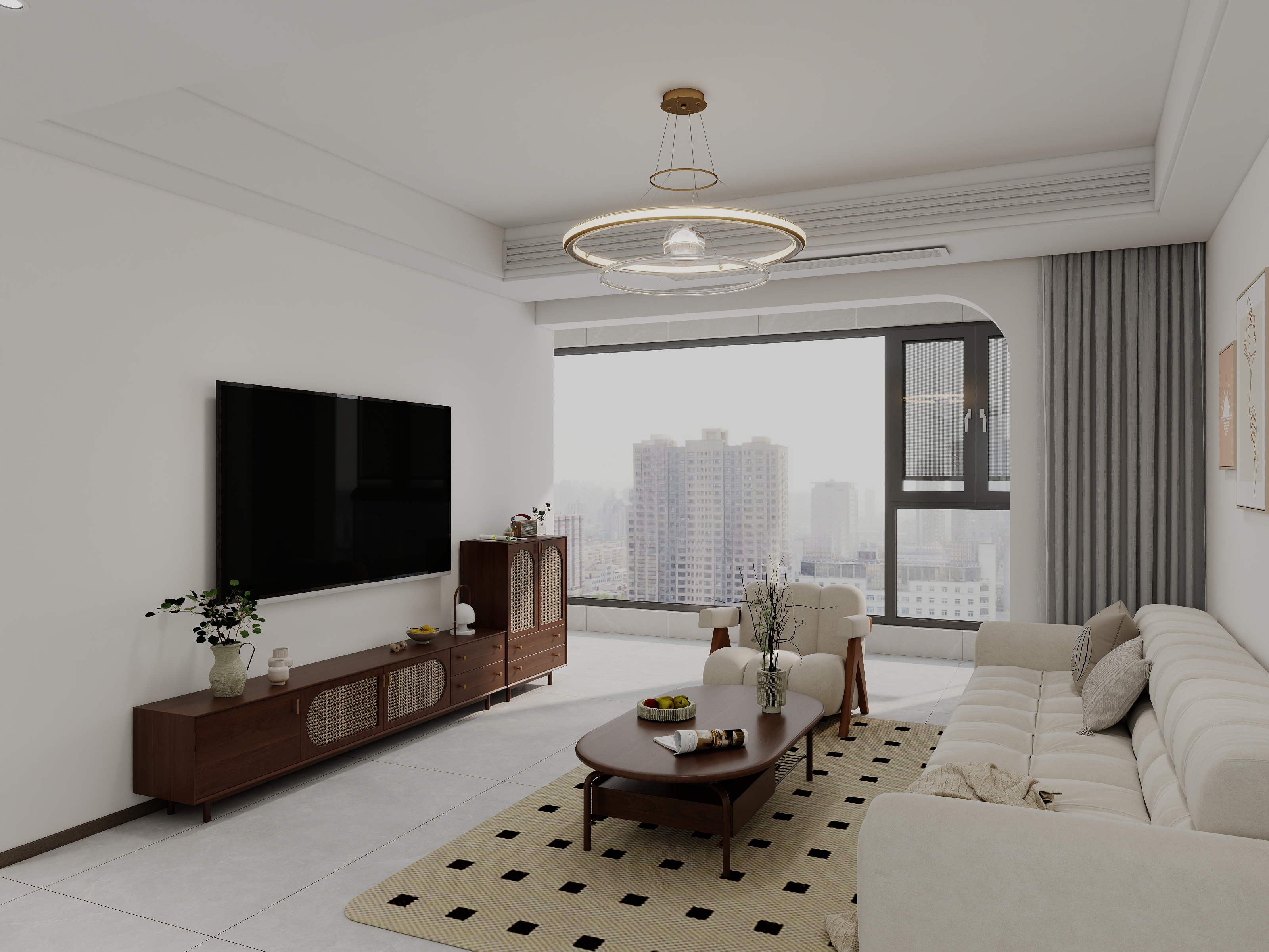 王星-126㎡白色现代四居-装修设计方案