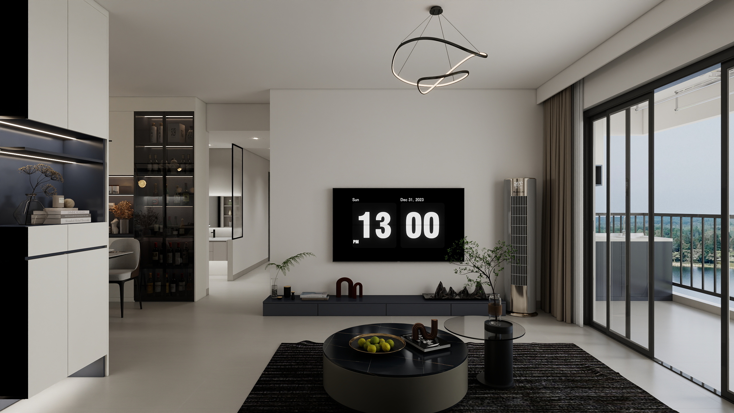 全案设计-邓晓宇-珑玺湾三期16-1001黑白灰风格-装修设计方案