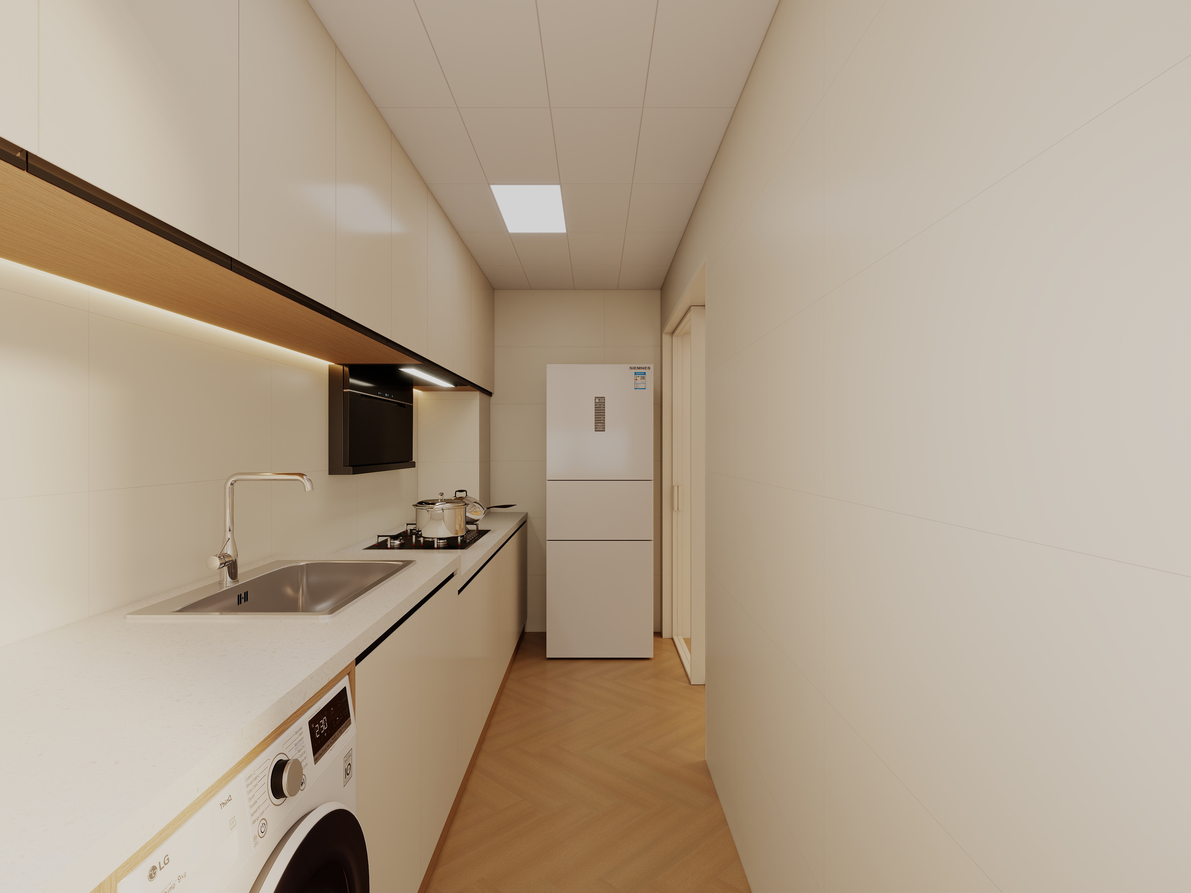 艺雅丽-60平奶油风loft装修效果图