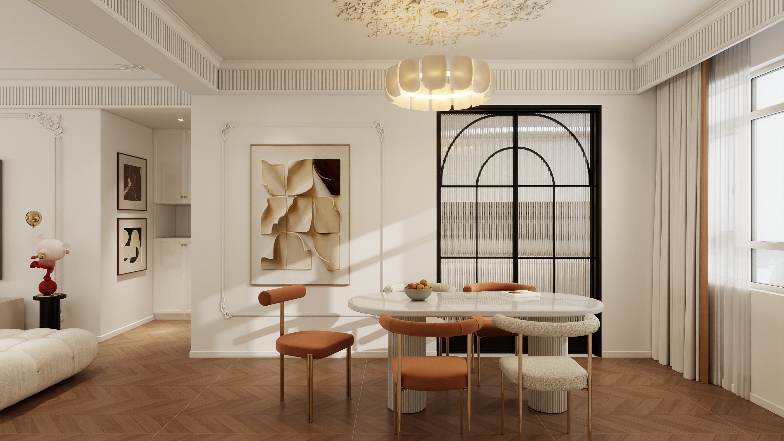 树大没风-123㎡3室装修效果图