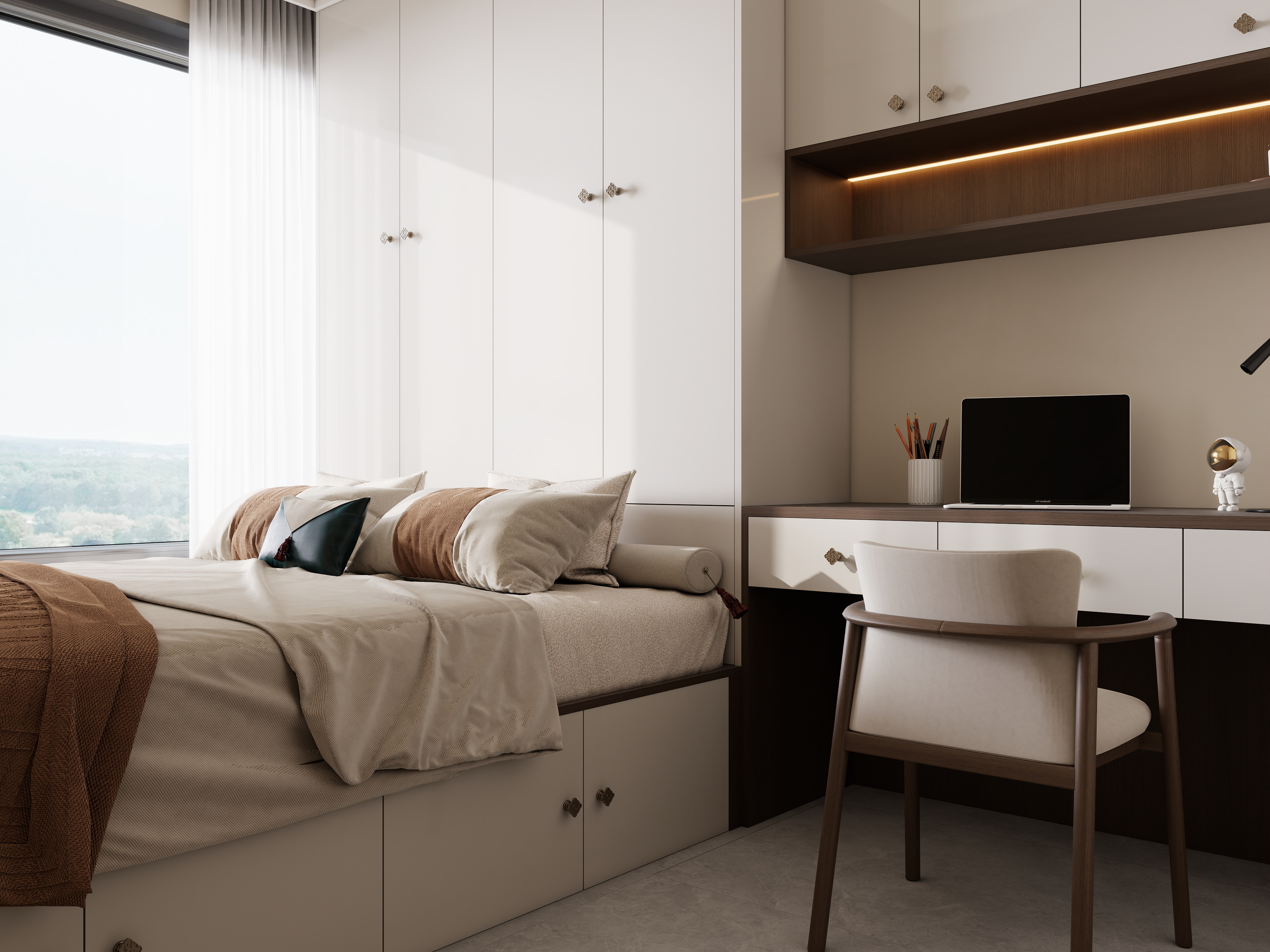 庄育霖-惠福佳居87平新中式3室装修效果图