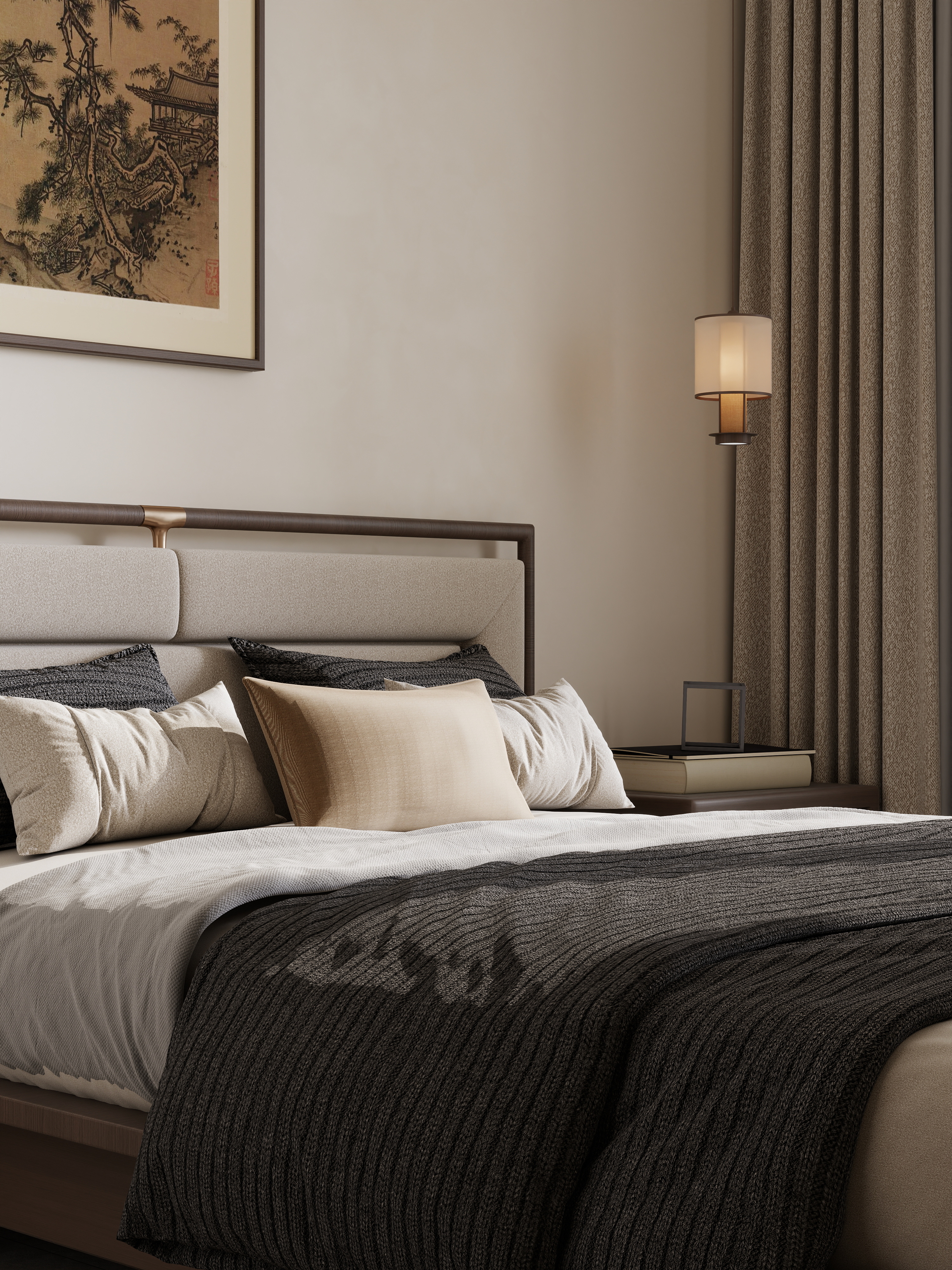 庄育霖-惠福佳居87平新中式3室装修效果图