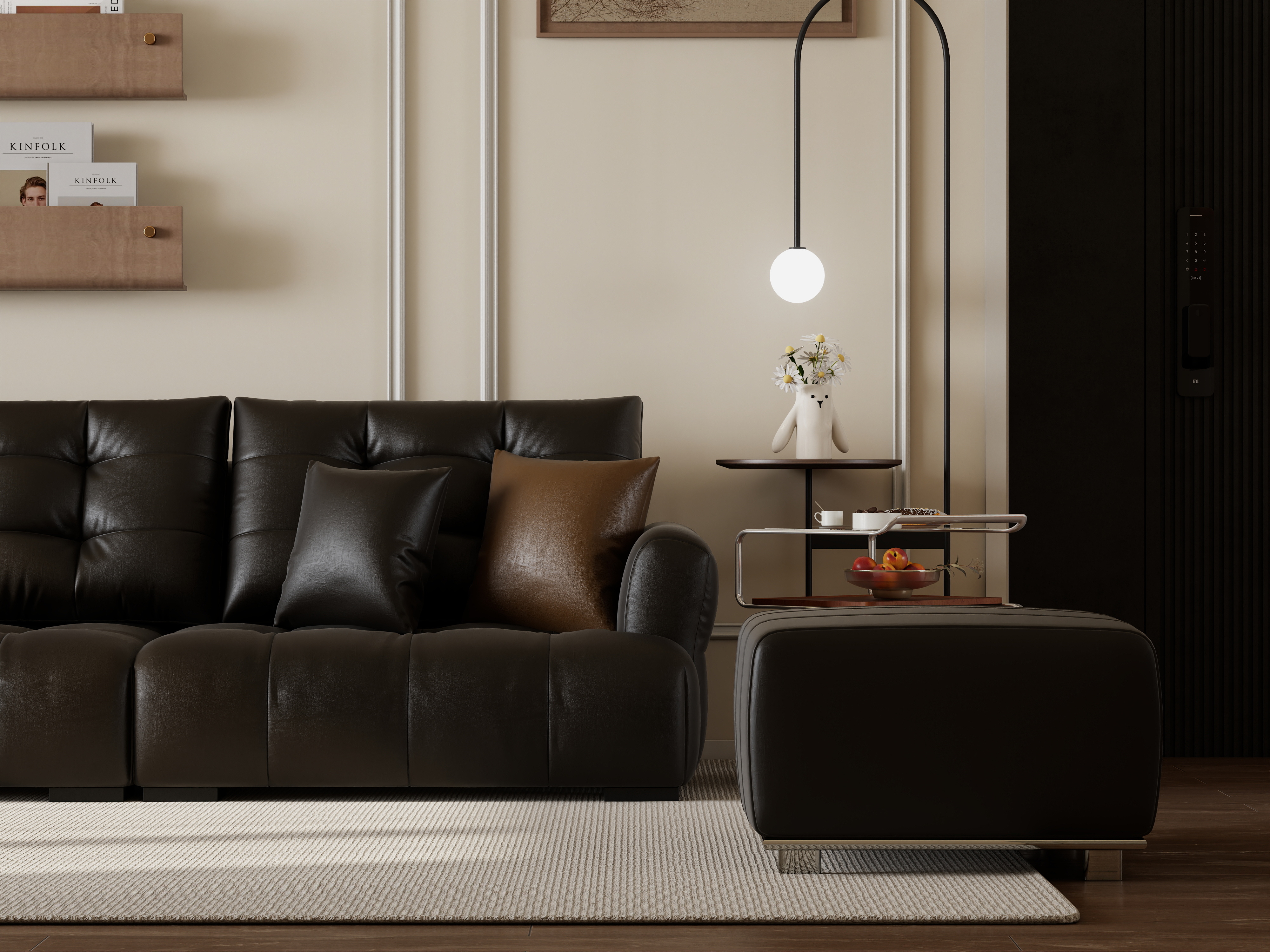 李佳洋-万龙花园116平奶油中古风3室装修效果图