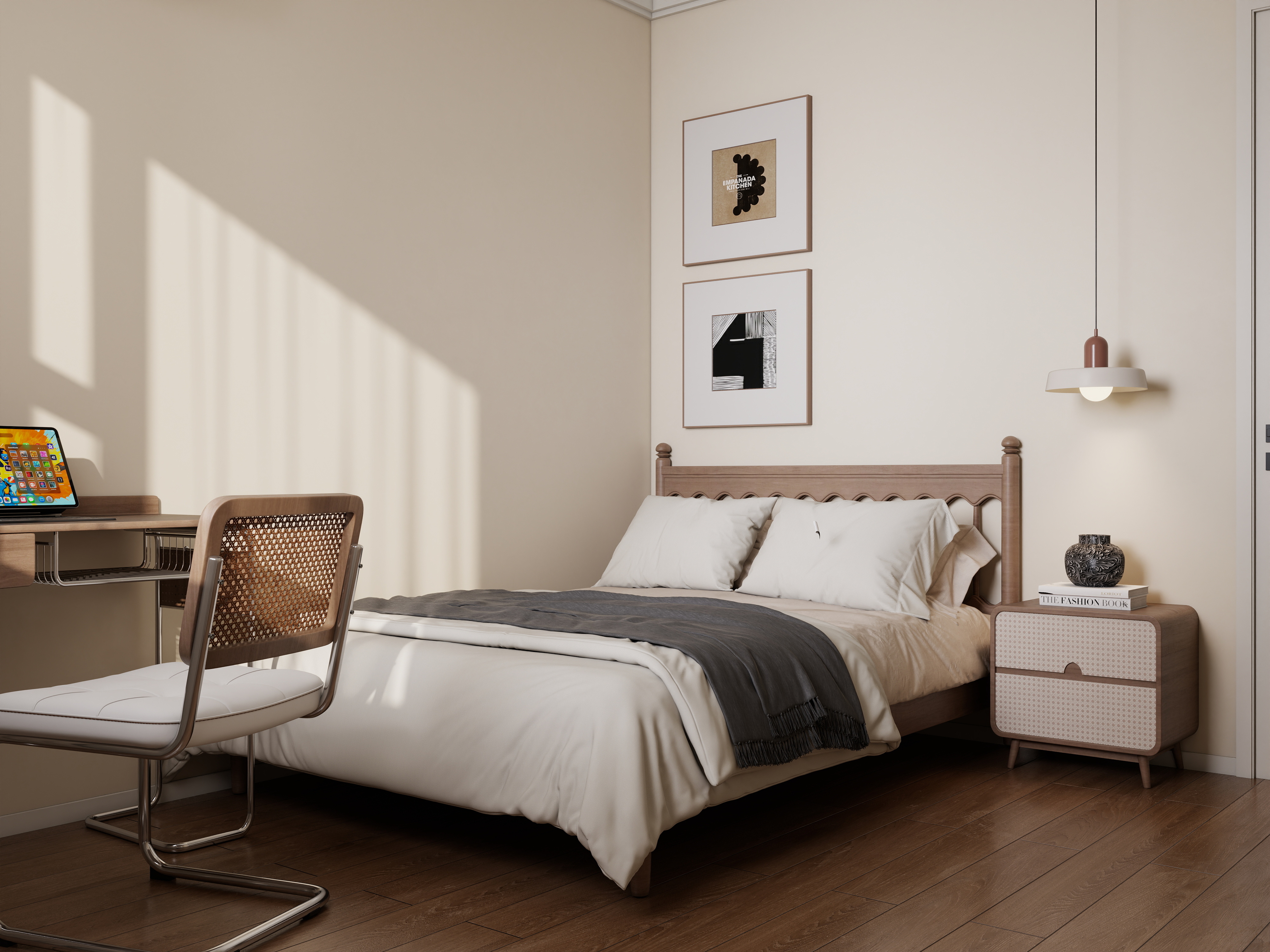 李佳洋-万龙花园116平奶油中古风3室装修效果图