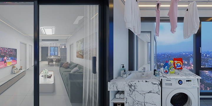 聖middot托玛斯专业设计-景福源D4户型-装修设计方案