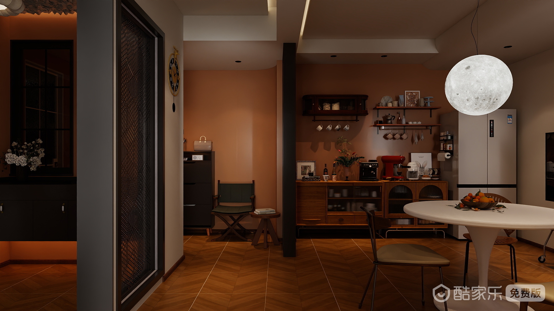 A周素人设计-焦糖玛奇朵复古装修效果图