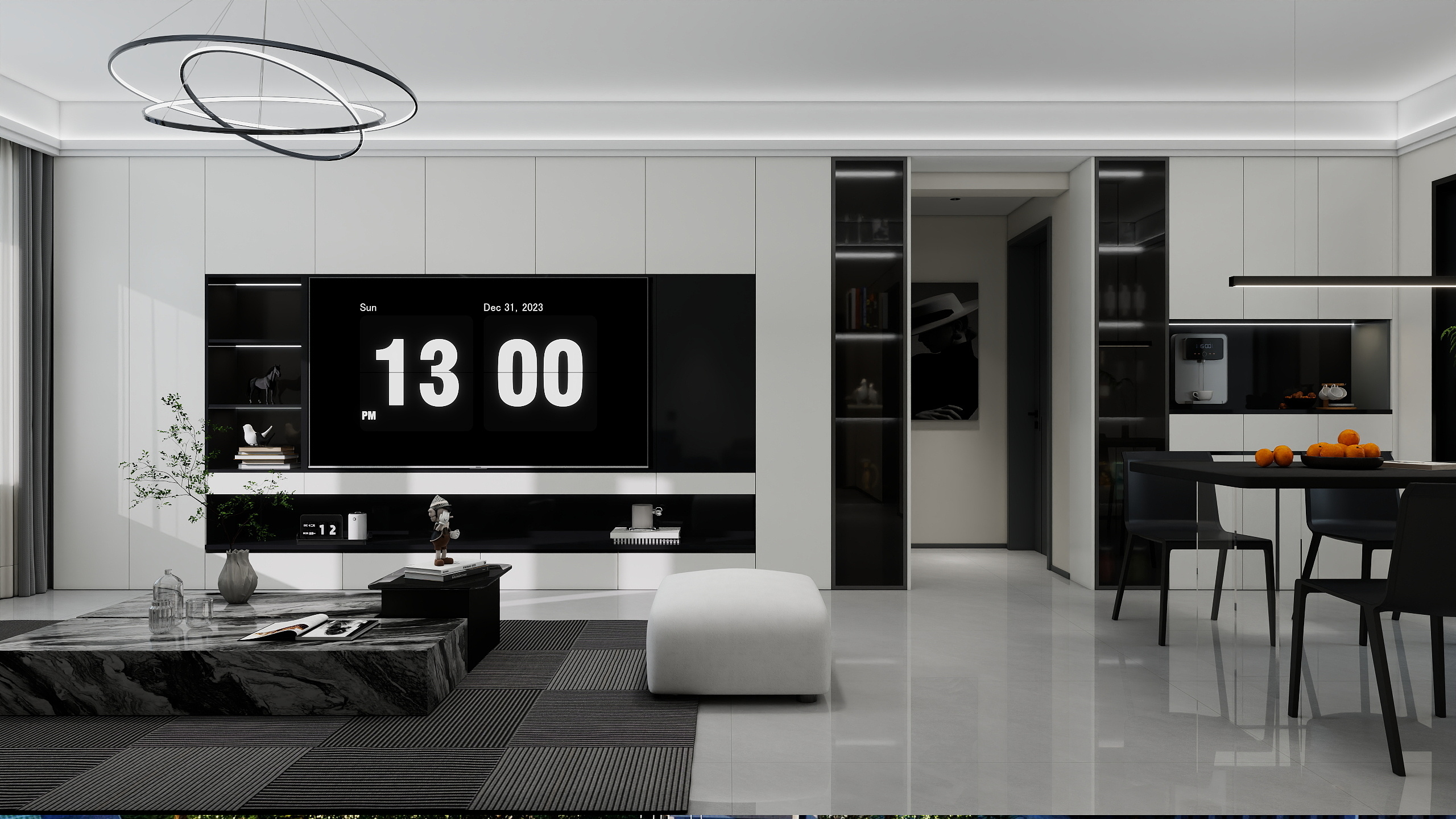 丨默涵丨-轩苑尚品-黑白极简-装修设计方案