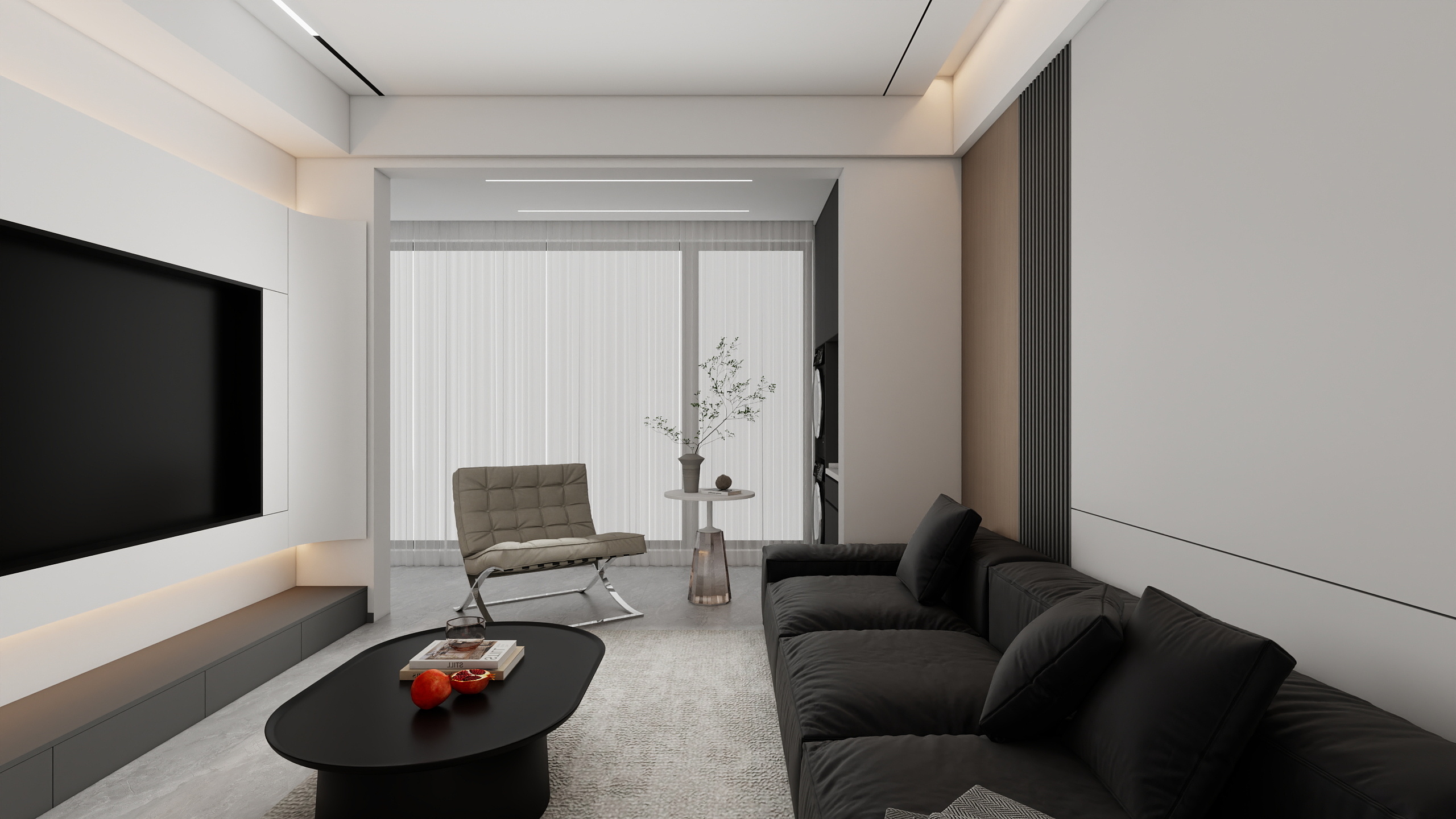 Jerry-空间设计-三室两卫黑白灰风格-装修设计方案