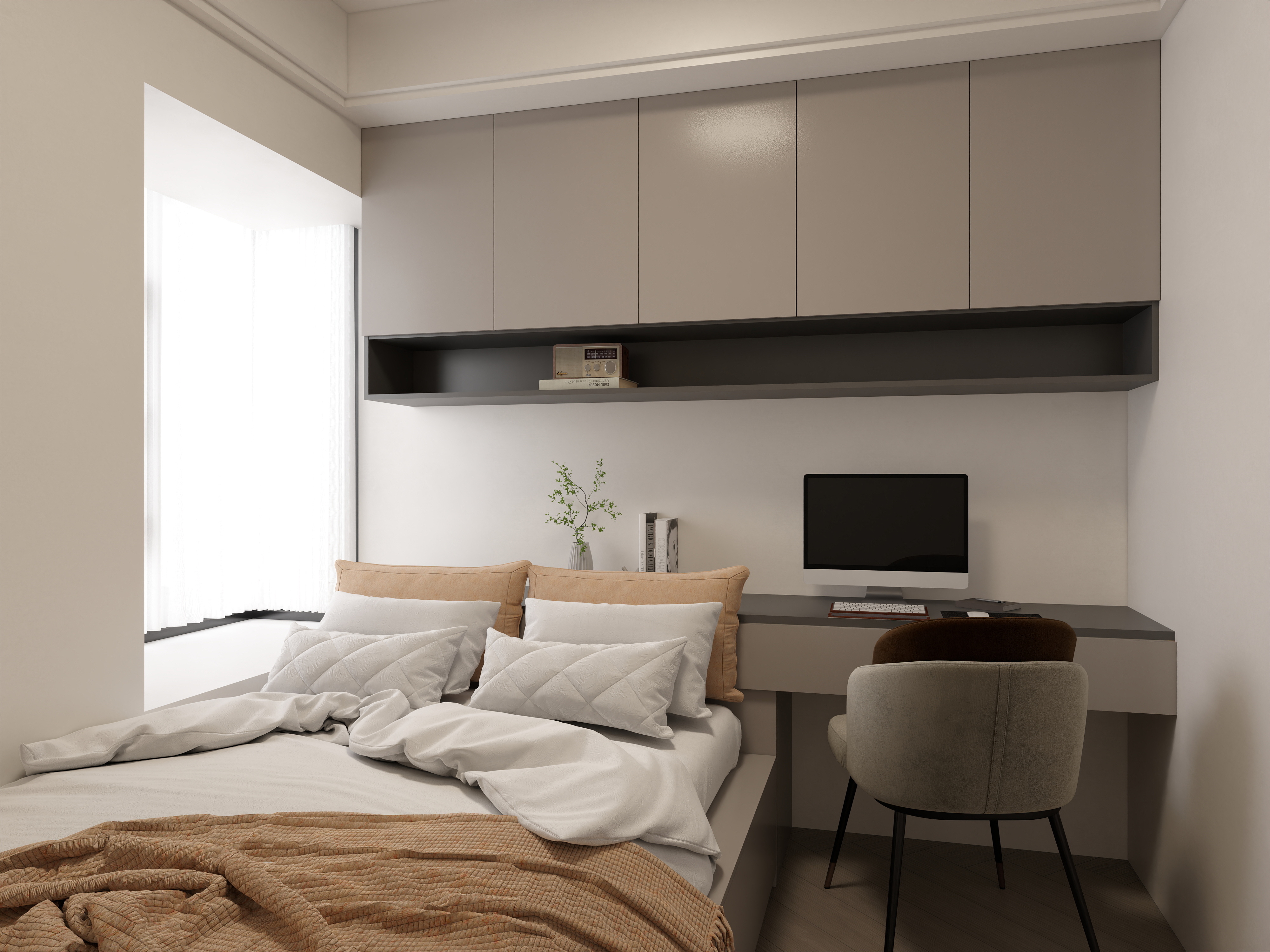 小涛设计效果代画-亲水湾128㎡1室装修效果图