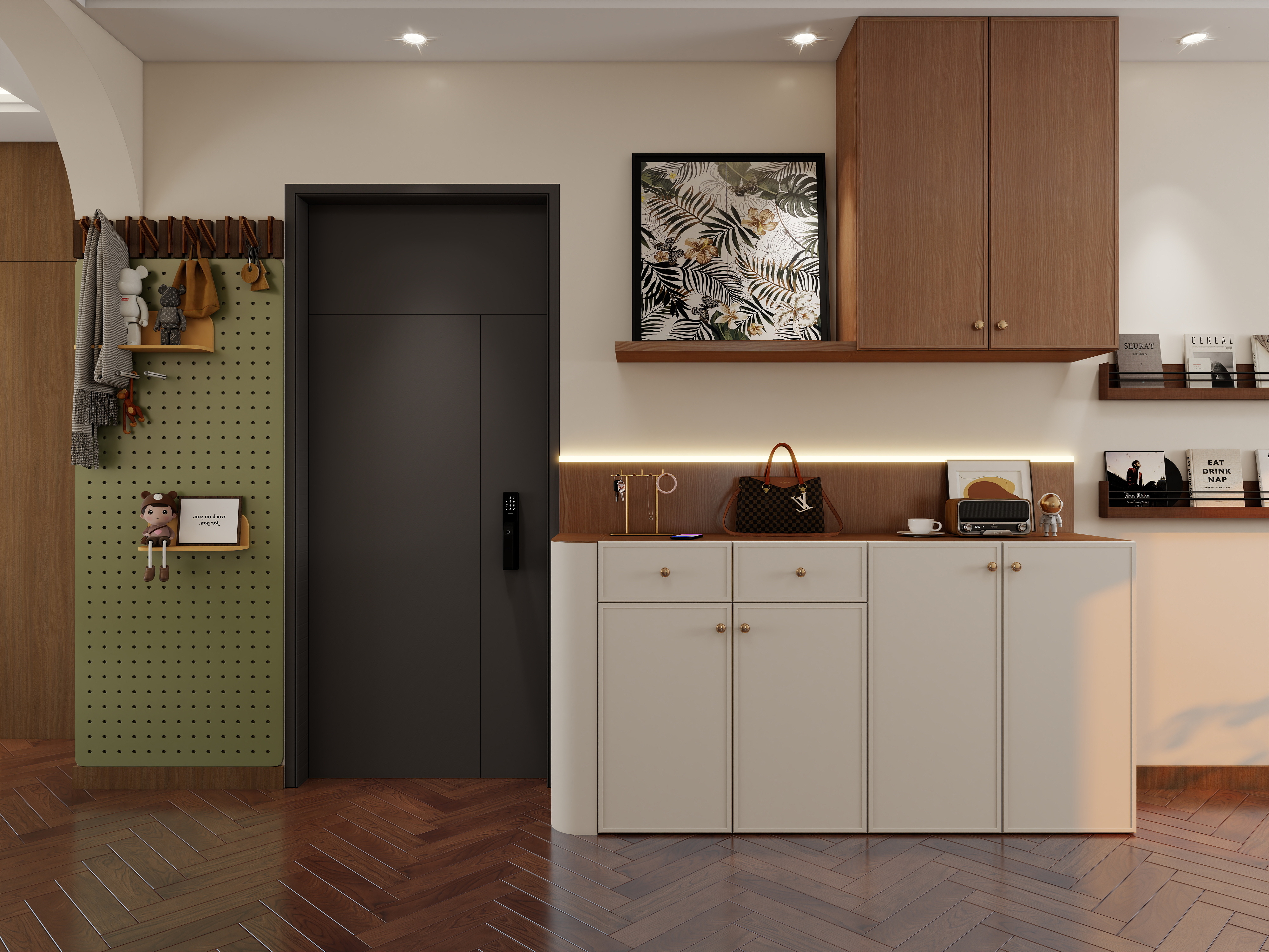 艺心装饰公司-中古风140㎡3室-装修设计方案