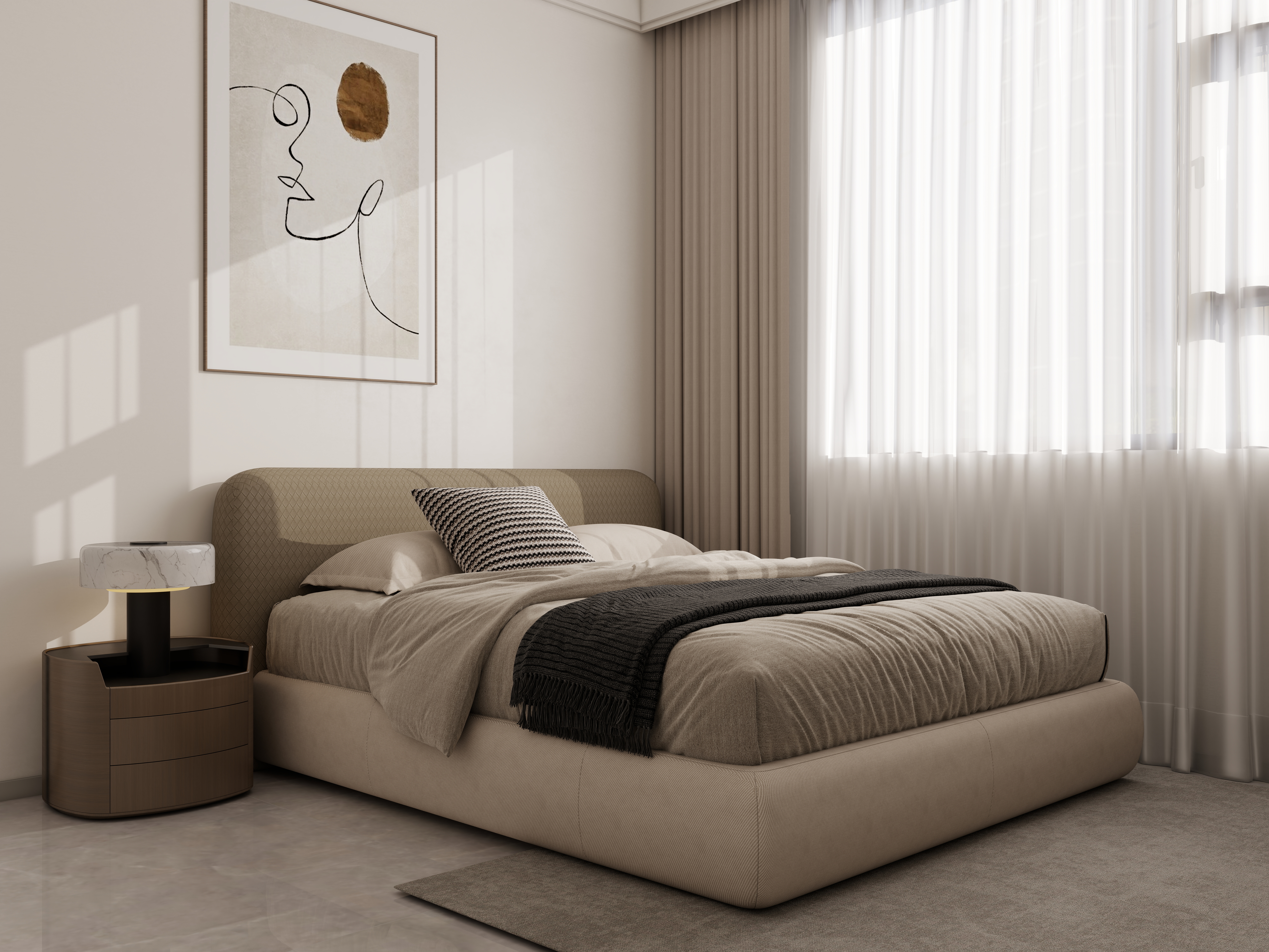 李佳洋-时代香树里106平现代简约3室一层次卧装修效果图第2张