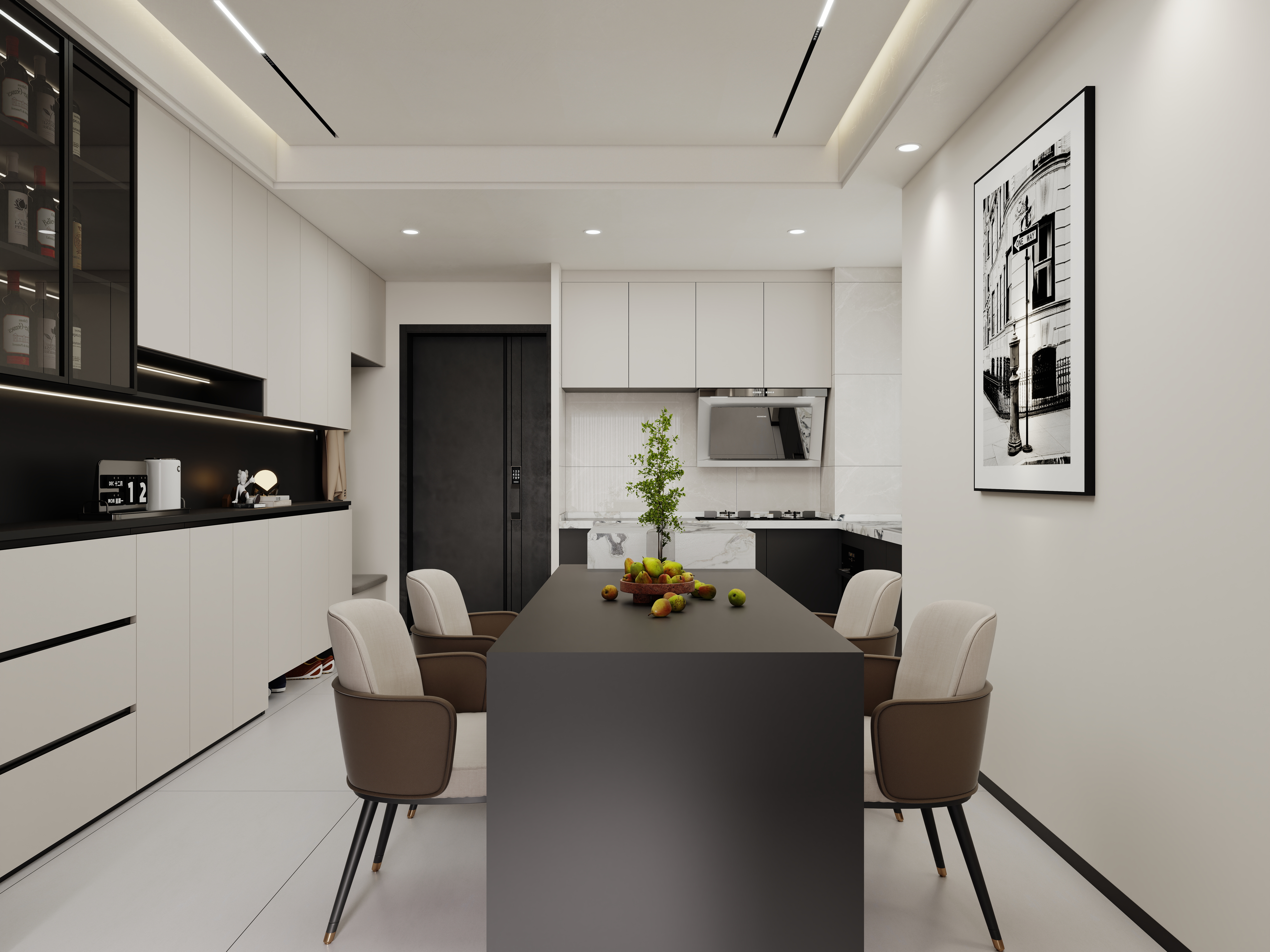 壹诺设计工作室-92㎡2室-现代简约装修效果图