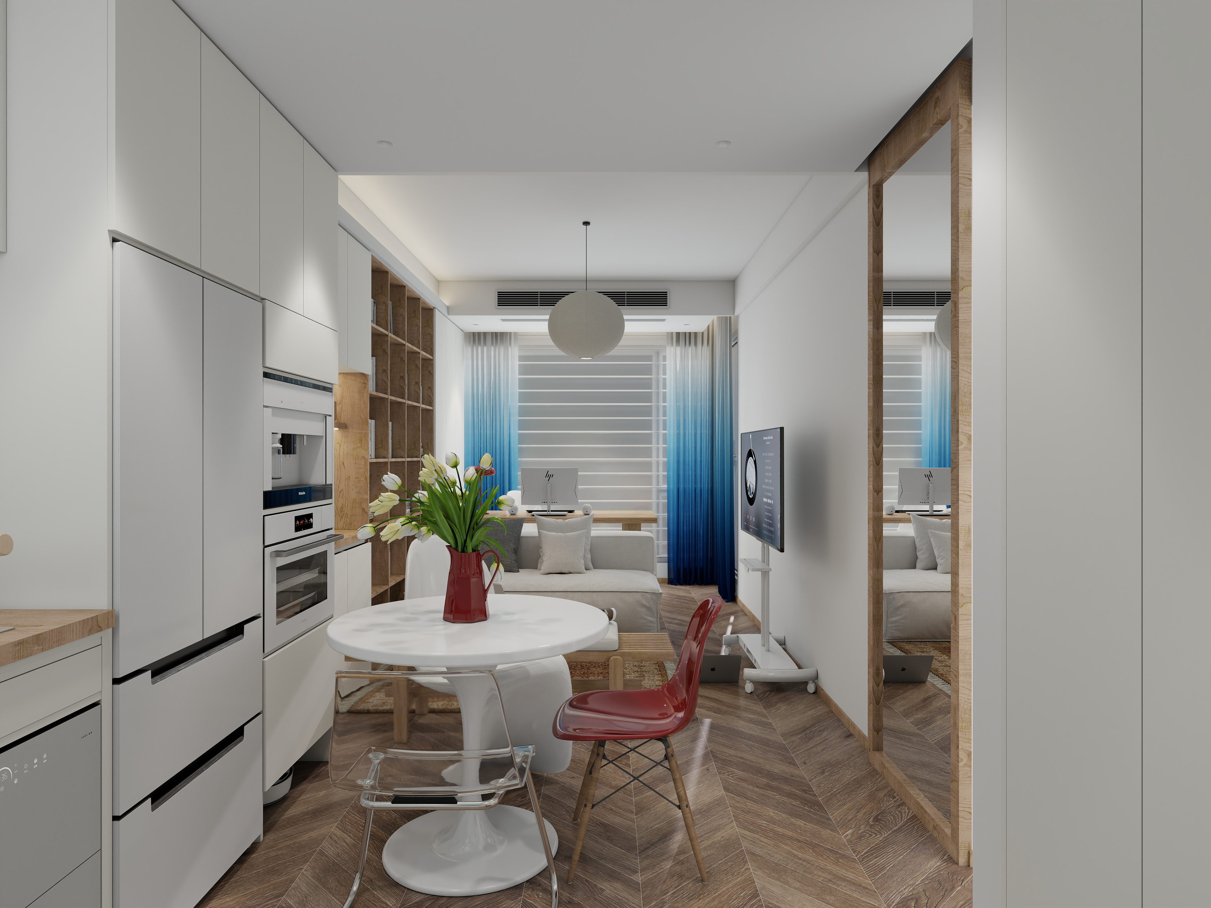 楚瑜设计-42㎡海盐系小公寓-装修设计方案