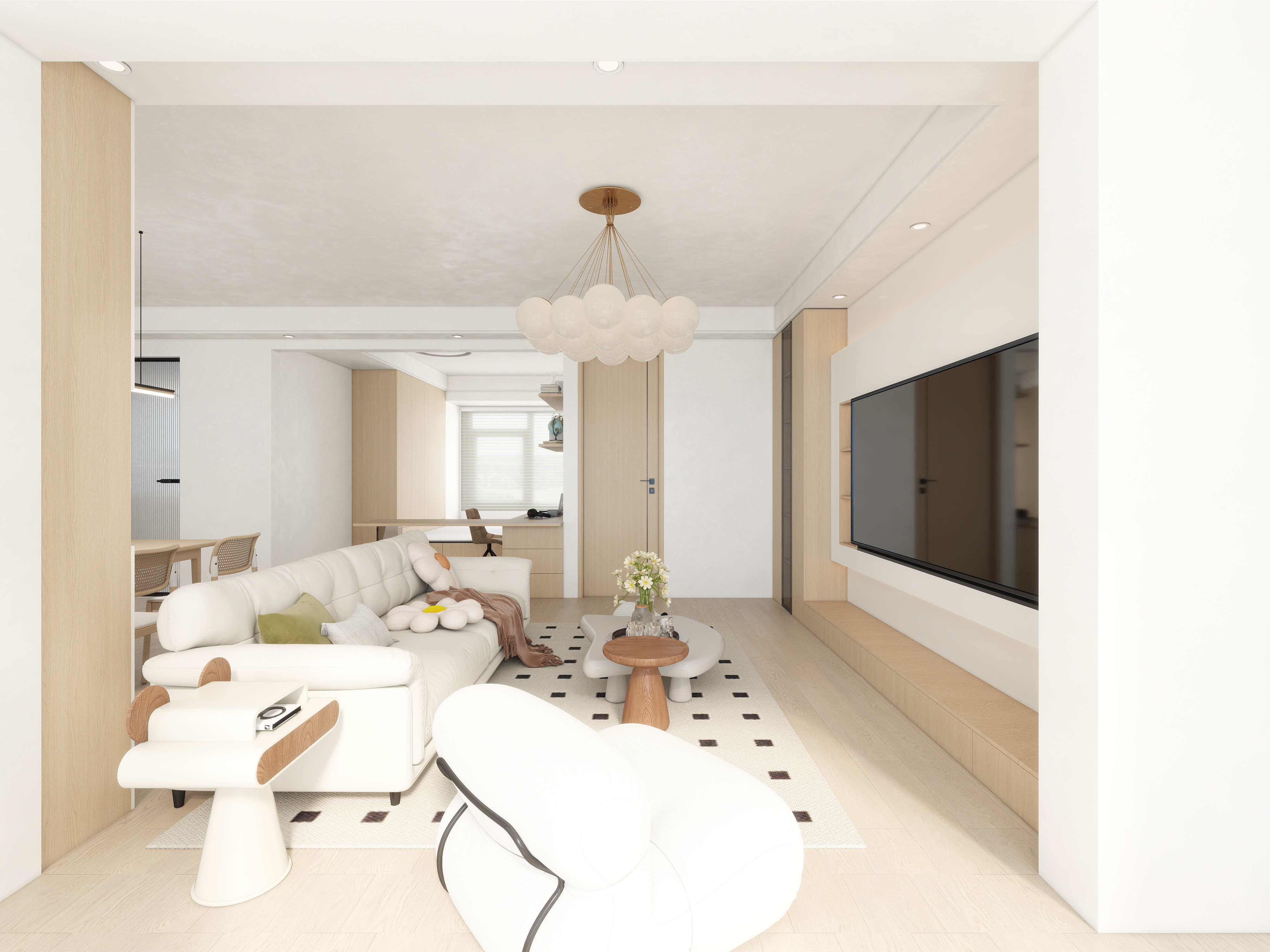 艺雅丽-123平现代简约 一层阳台装修效果图第2张