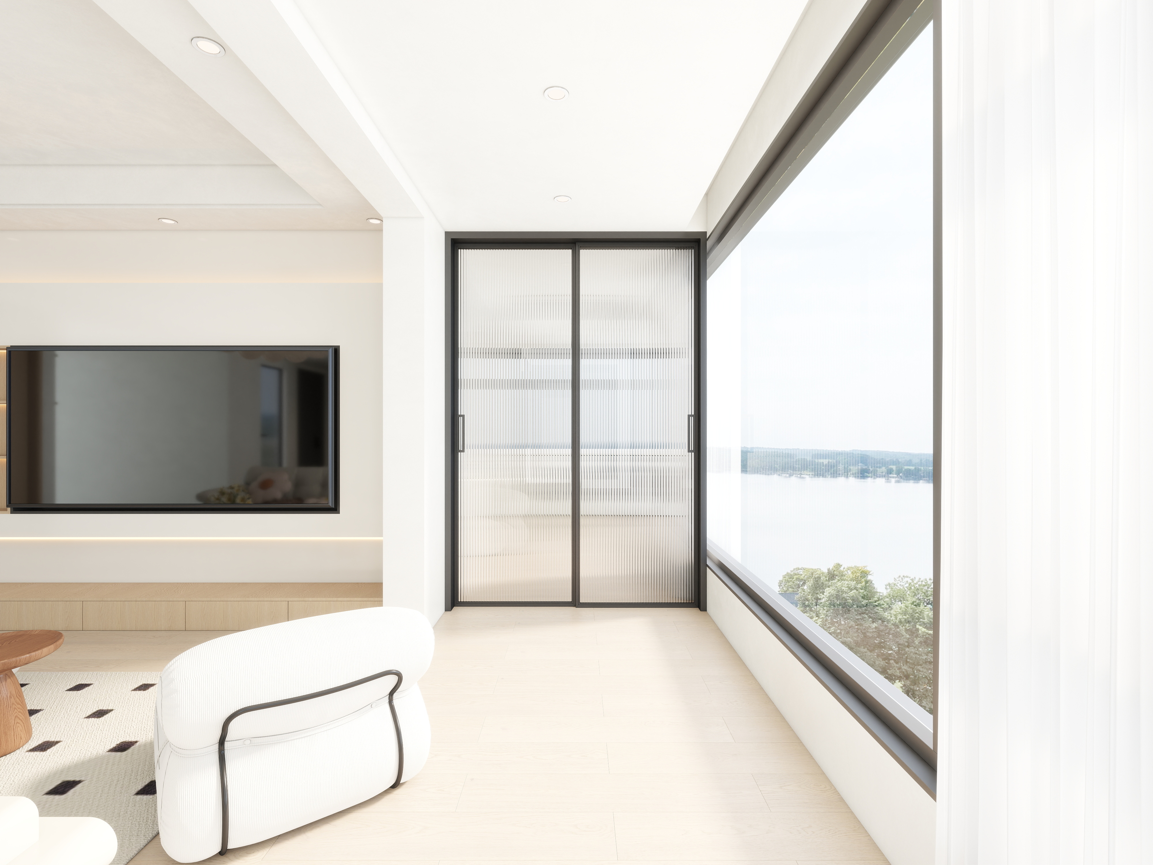 艺雅丽-123平现代简约 一层阳台装修效果图第1张