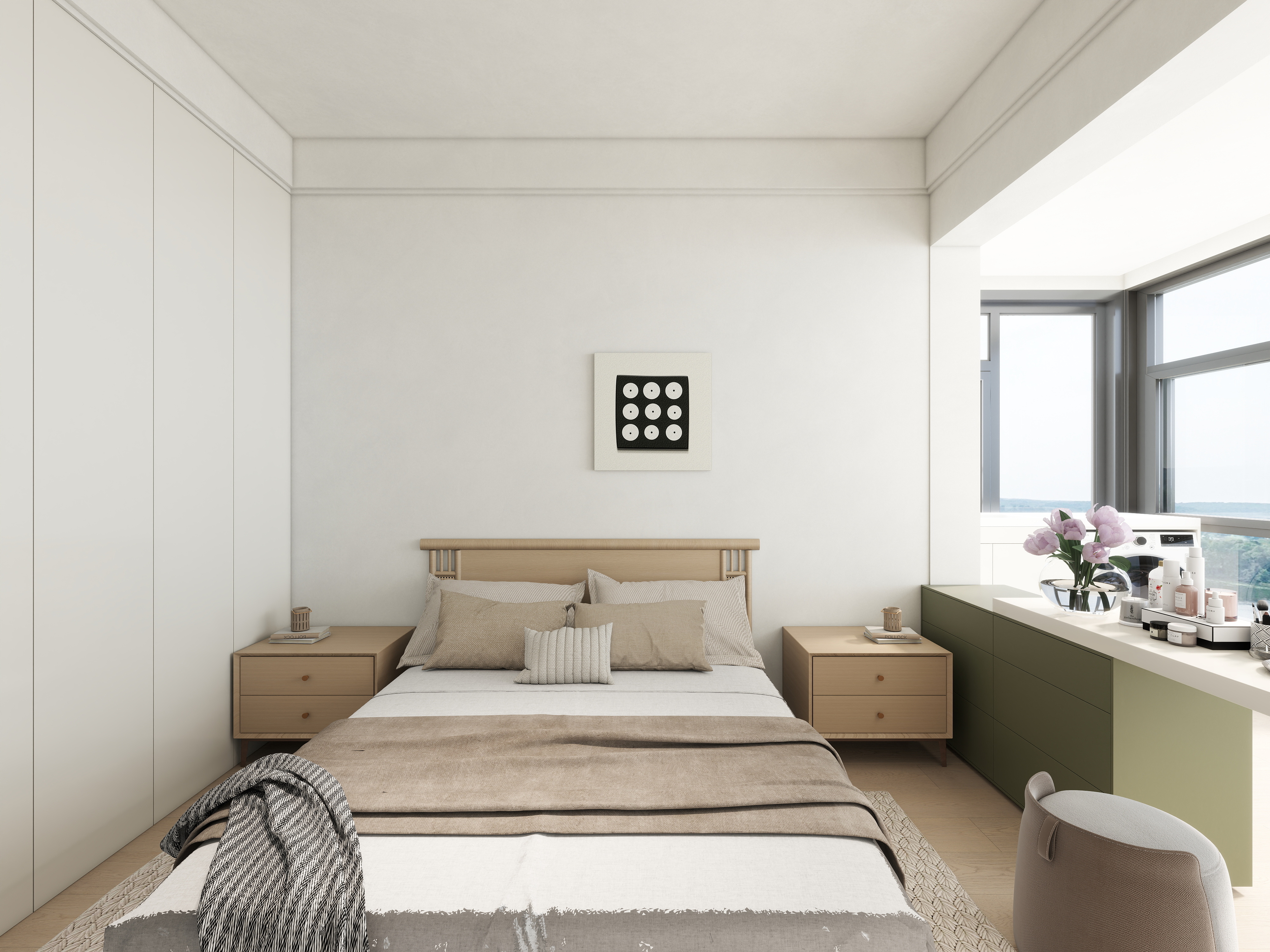 艺雅丽-123平现代简约 一层主卧装修效果图第1张