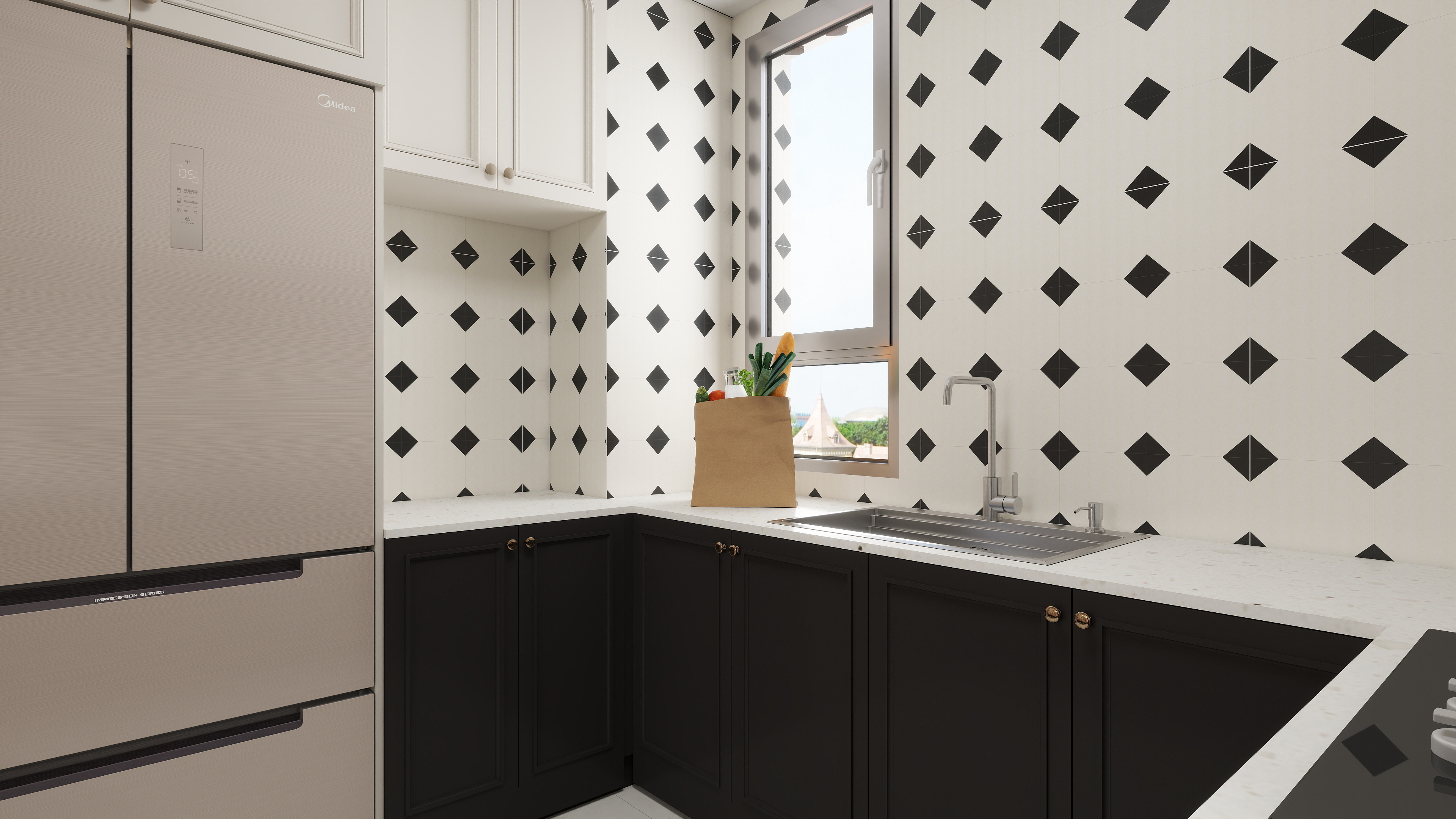 通化兰舍全案空间设计美学-公园里127㎡9（法式+中古）装修效果图